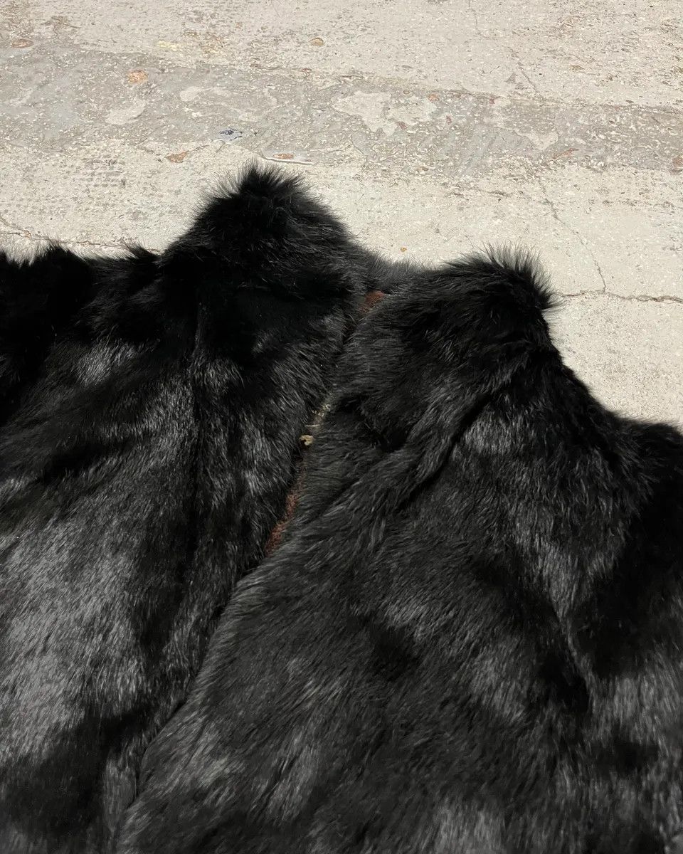 Roberto Cavalli 2000s Roberto Cavalli Reversible Black Fur Puffer & Ornament Brown Jacket Size S / US 4 / IT 40 - 11 Thumbnail