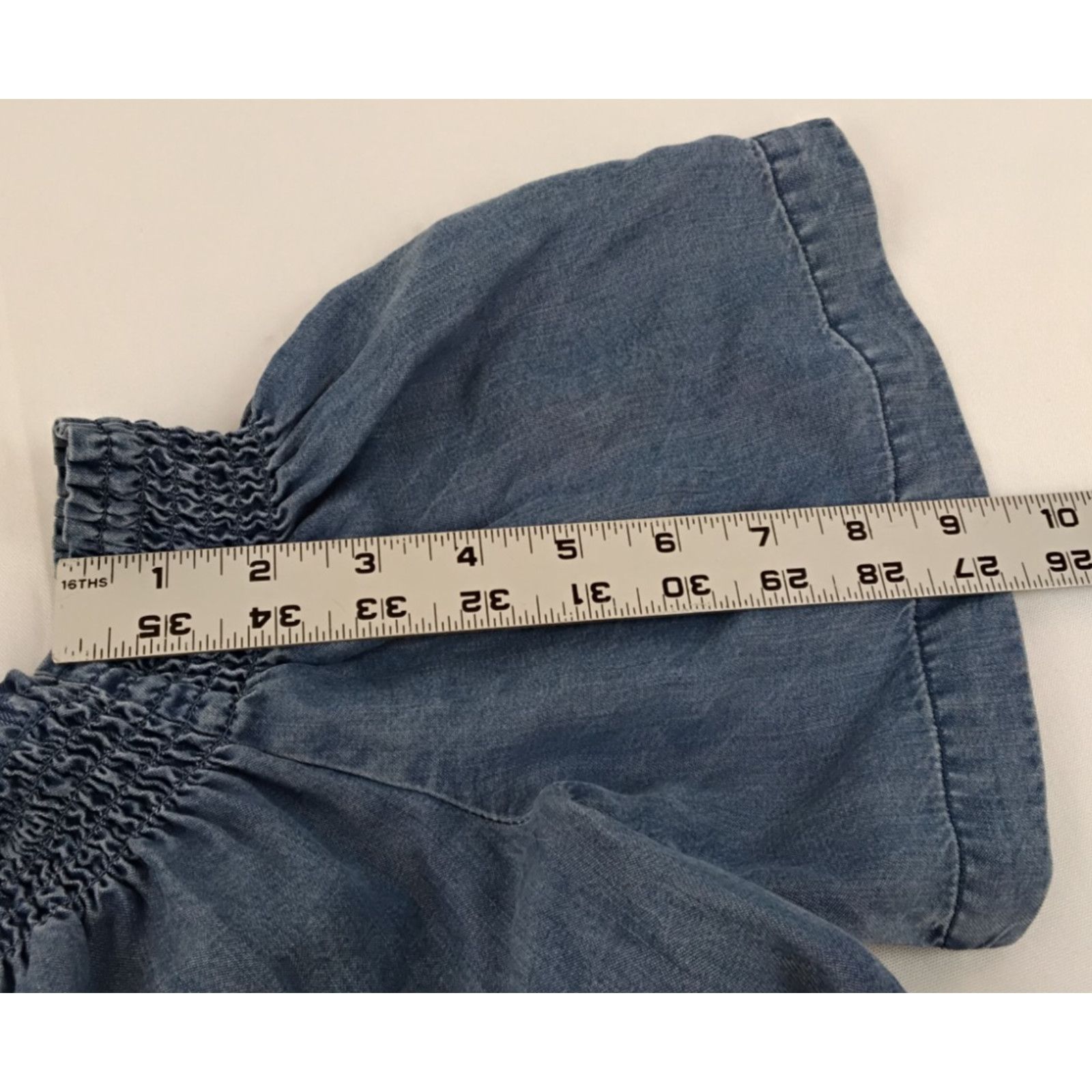7 For All Mankind 7 For All Mankind Jumpsuit Women L Blue Smocked Lyocell New Size 34" / US 12 / IT 48 - 14 Thumbnail