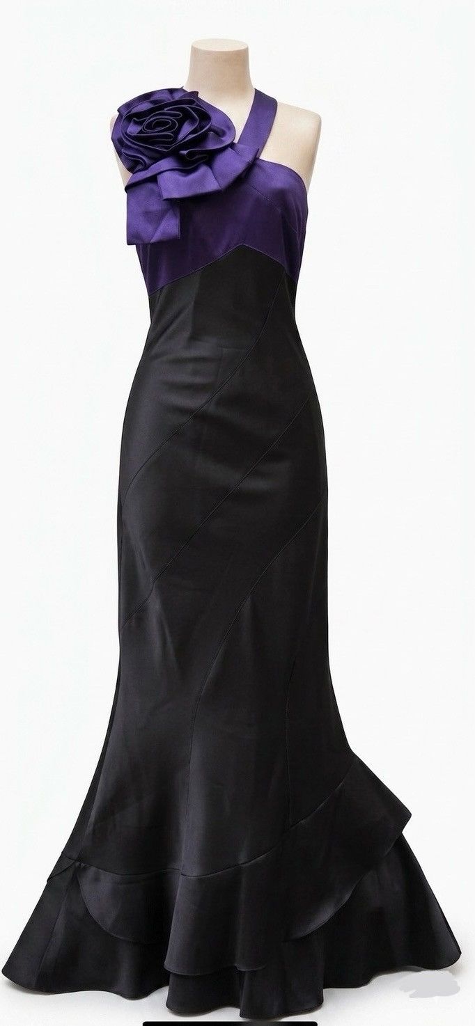 Karen Millen NEW Karen Millen Satin Fishtail Maxi Dress Silk Flower UK 12 Size M / US 6-8 / IT 42-44 - 1 Thumbnail