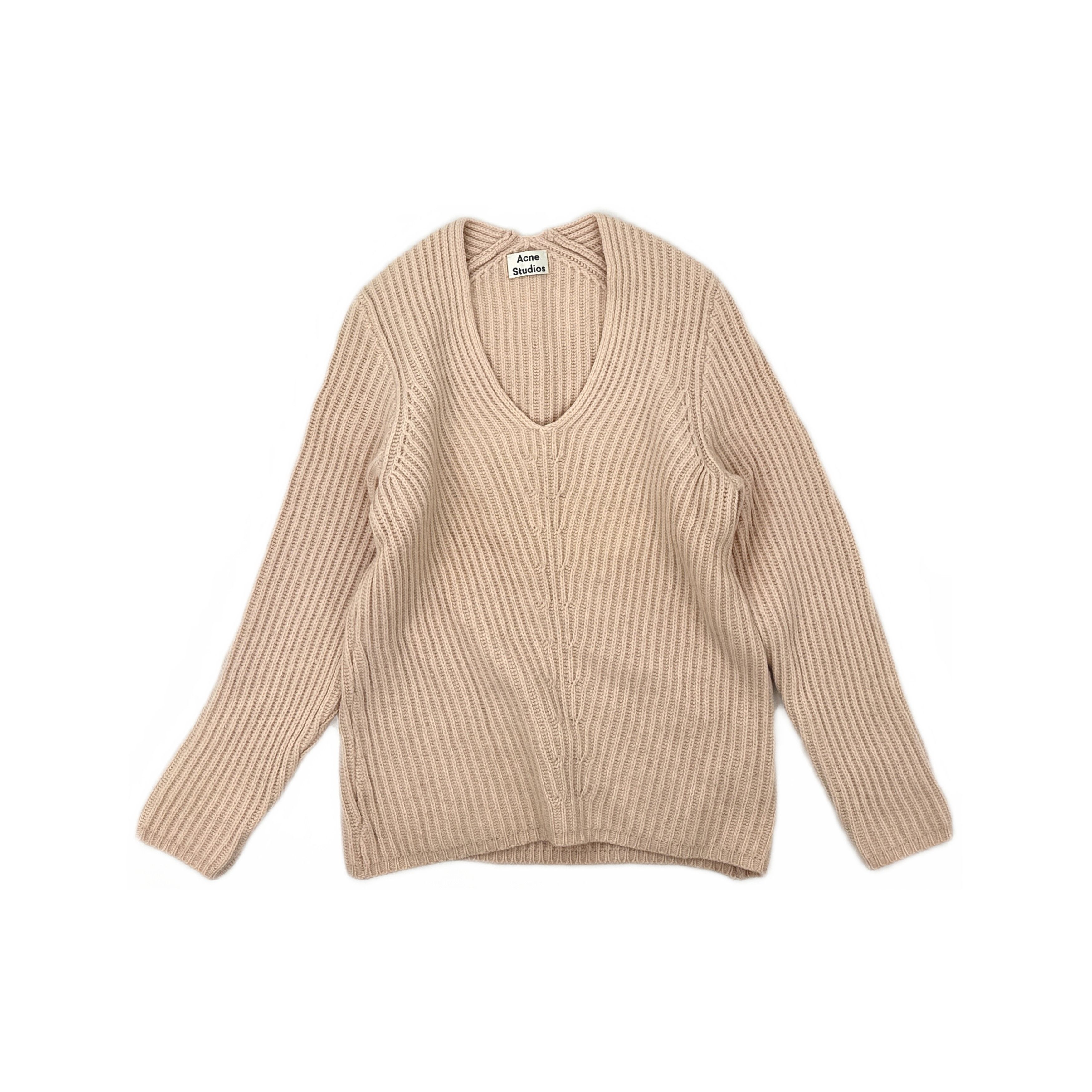 Acne Studios Acne Studios Ribbed Wool Sweater Pink Size XXS Size XXS / US 00 / IT 34 - 1 Thumbnail