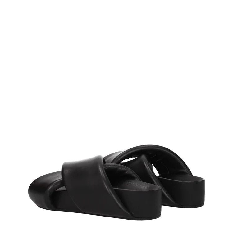 Jil Sander ob1o1e1124 Leather Slippers in Black Size US 6 / IT 36 - 4 Thumbnail