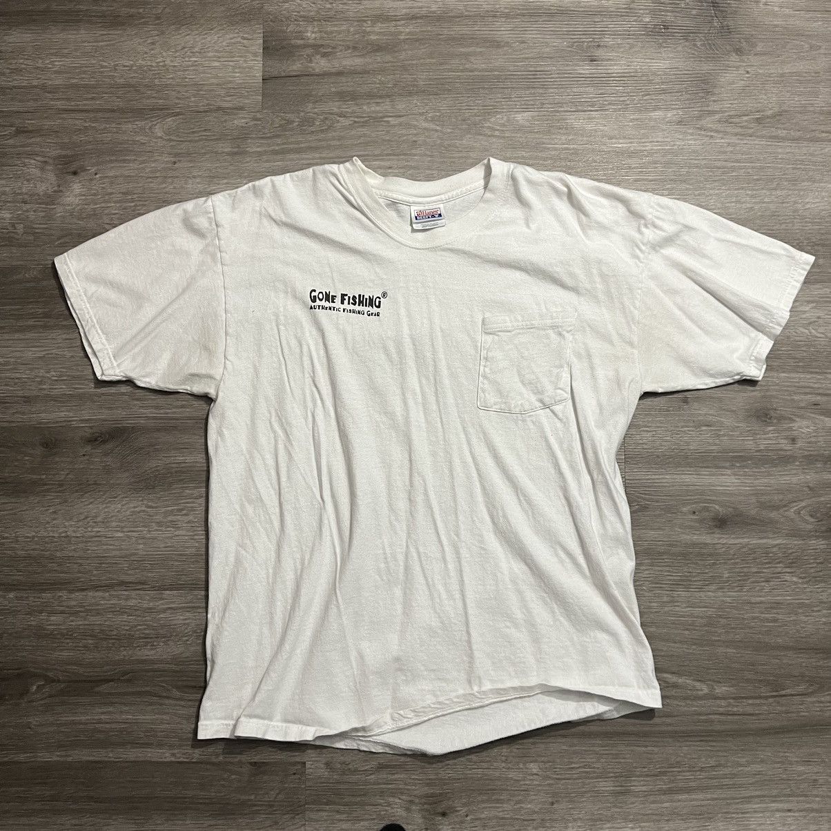 Vintage Vintage I Fish Because The Voices In My Head Tell Me To Tee Size US L / EU 52-54 / 3 - 4 Thumbnail