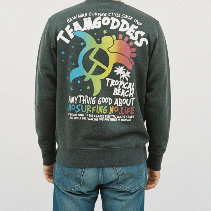 Vintage Vintage Team Goddess Hawaii Sweatshirt Pullover Jumper Size US M / EU 48-50 / 2 - 1 Thumbnail