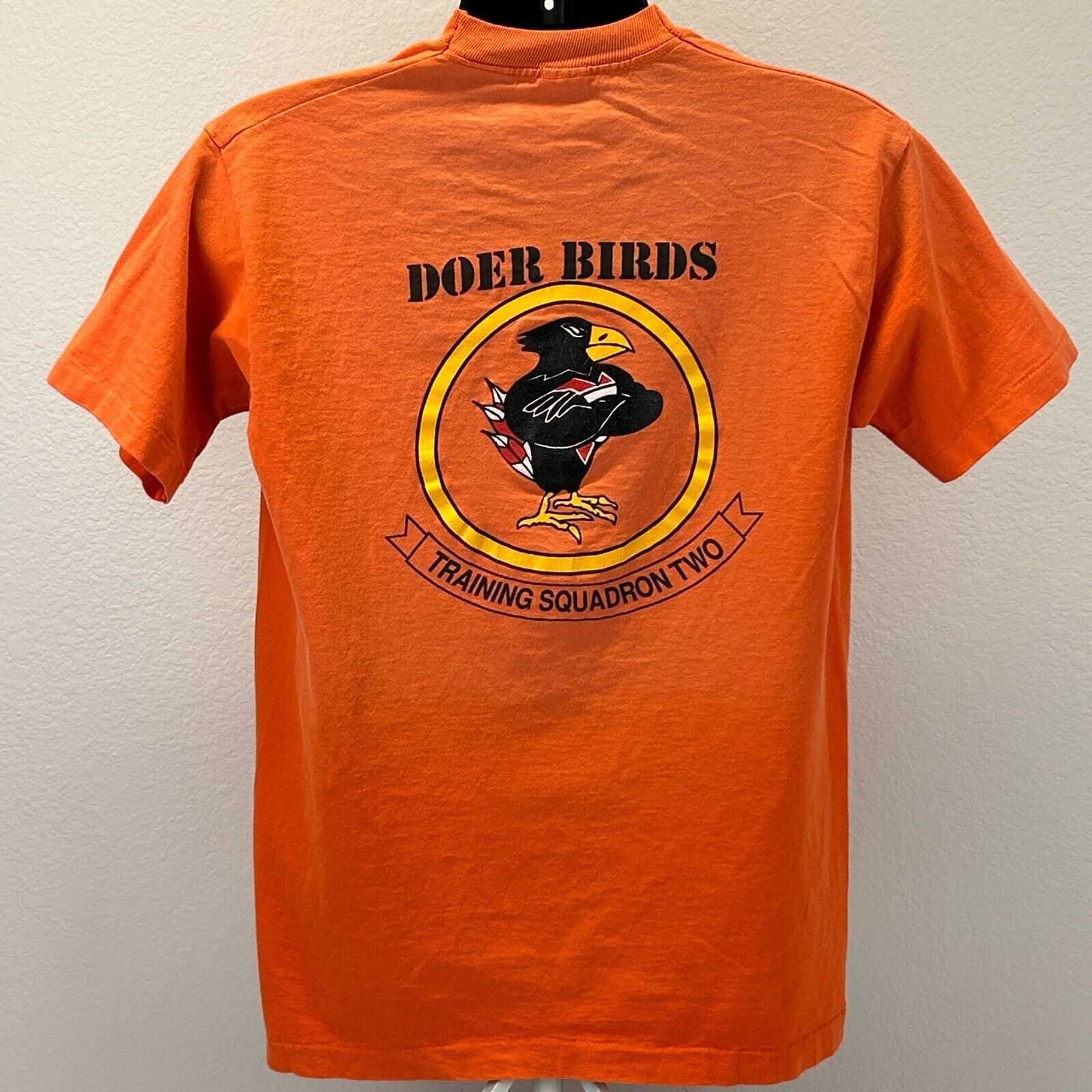 Fruit Of The Loom Vintage VT-2 Doerbirds T Shirt US Navy Training Orange L Size US L / EU 52-54 / 3 - 3 Thumbnail