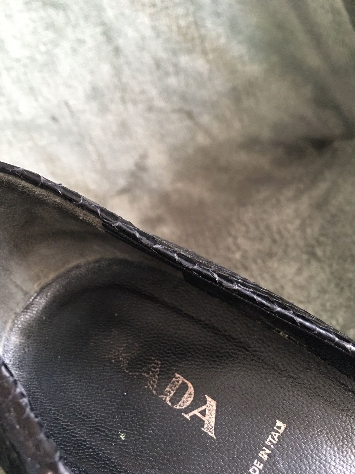 Prada PRADA Black Leather Snake Design Heels Pumps Size EU 39 Size US 9 / IT 39 - 11 Thumbnail