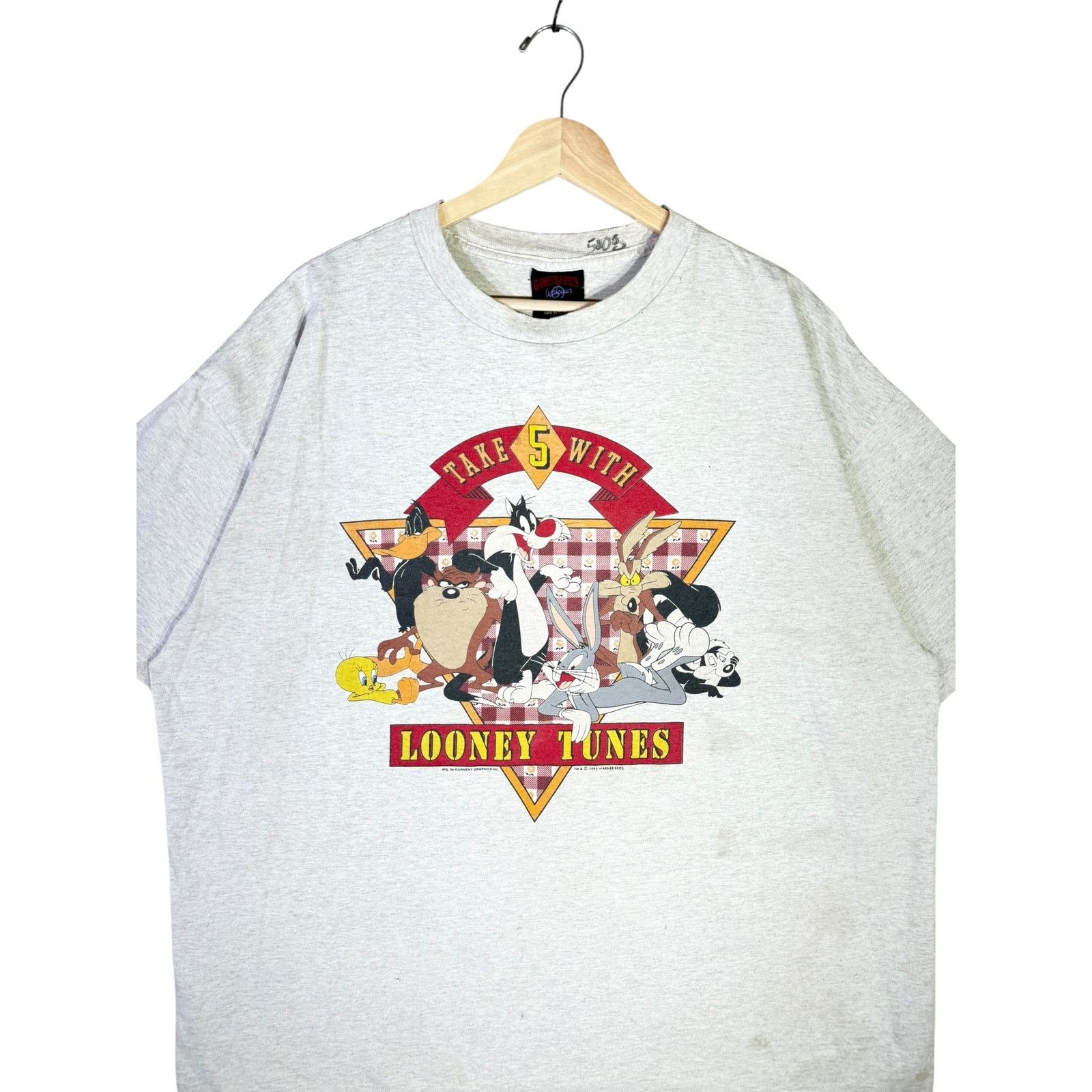 Vintage Vintage Looney Tunes Take 5 T-Shirt XXL Size US XXL / EU 58 / 5 - 2 Thumbnail