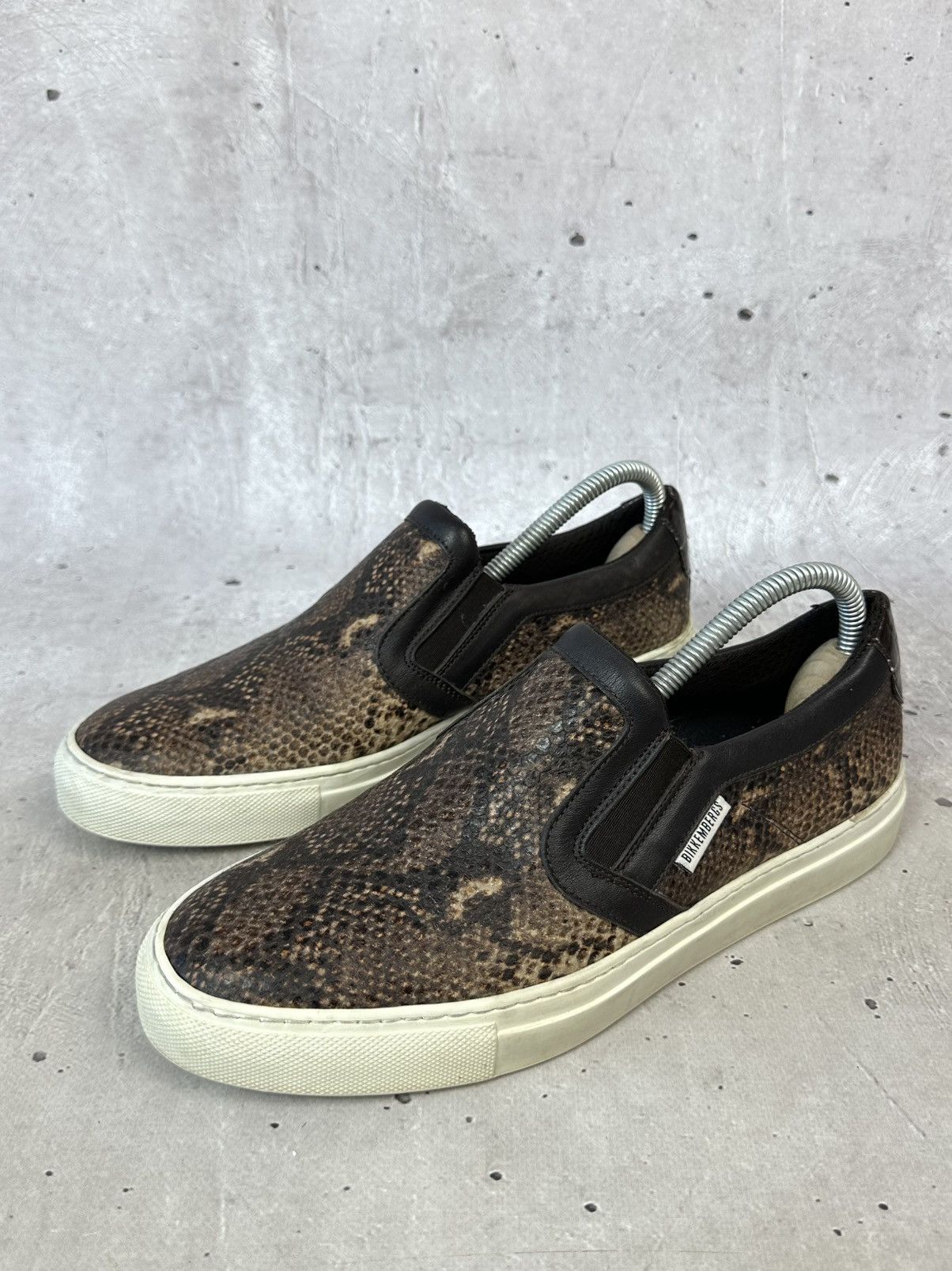 Dirk Bikkembergs Dirk Bikkembergs Snake Brown Leather Men’s Slip on Size US 7.5 / EU 40-41 - 1 Thumbnail