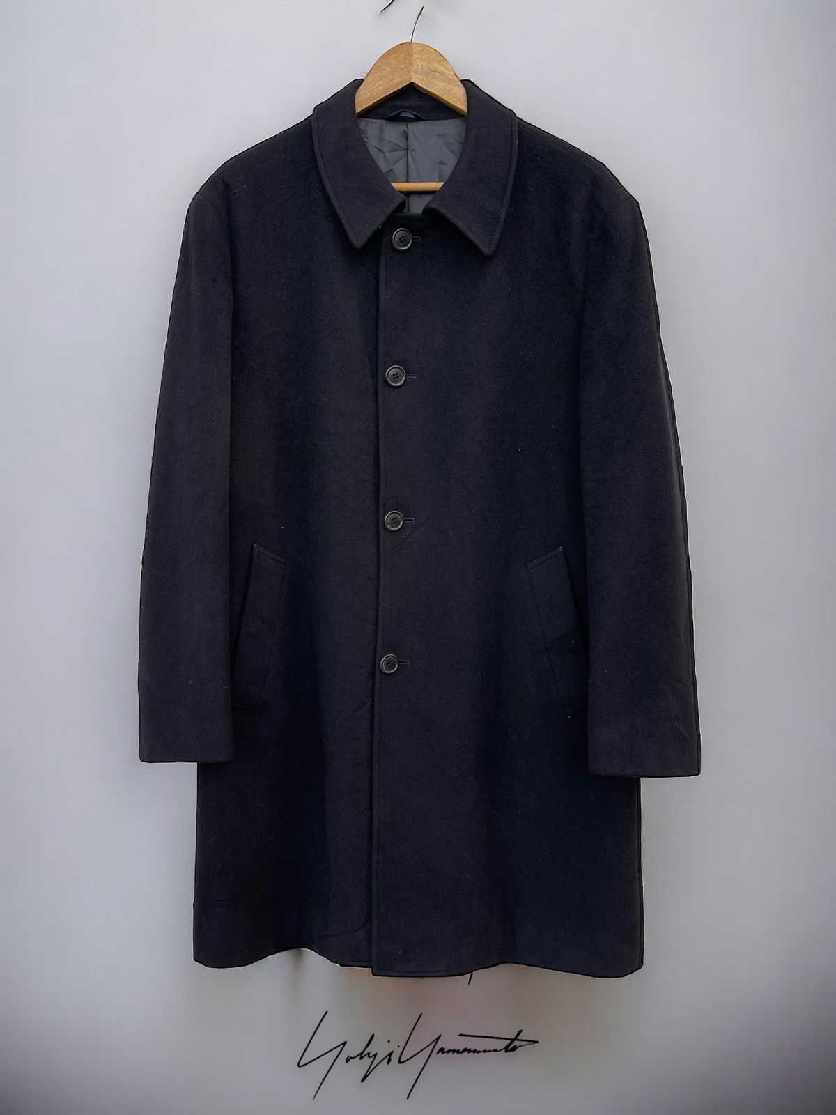 Yohji Yamamoto 🔥 YOHJI YAMAMOTO WOOL COAT BUTTON DOWN Size US L / EU 52-54 / 3 - 1 Thumbnail