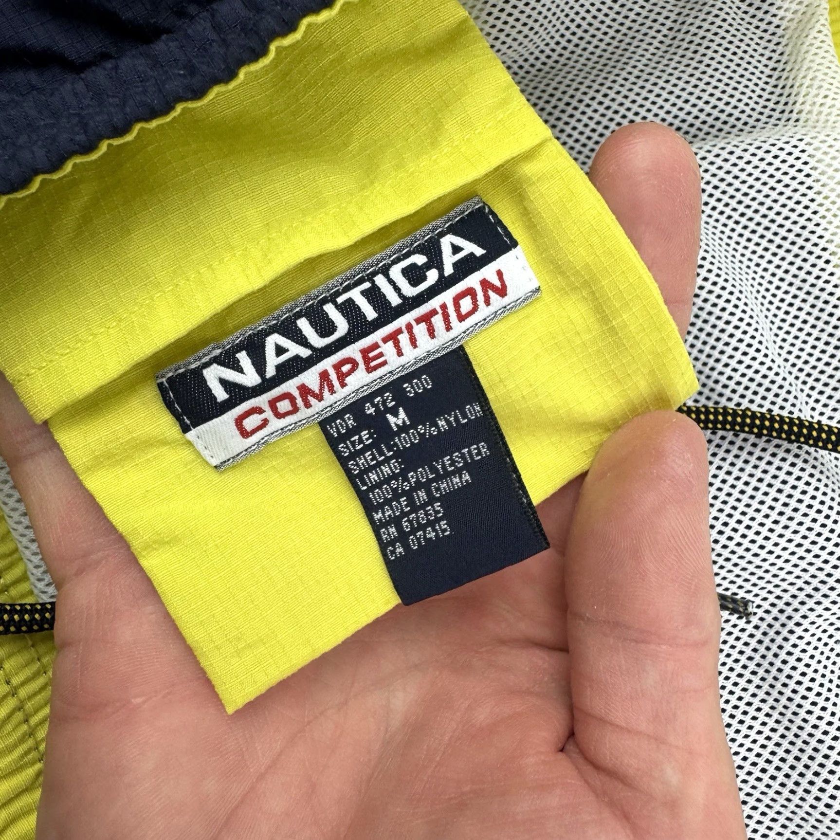 Nautica VINTAGE Nautica Competition Swim Trunks Adult M Striped Blue 90s Beach Mens Size US 31 - 5 Thumbnail