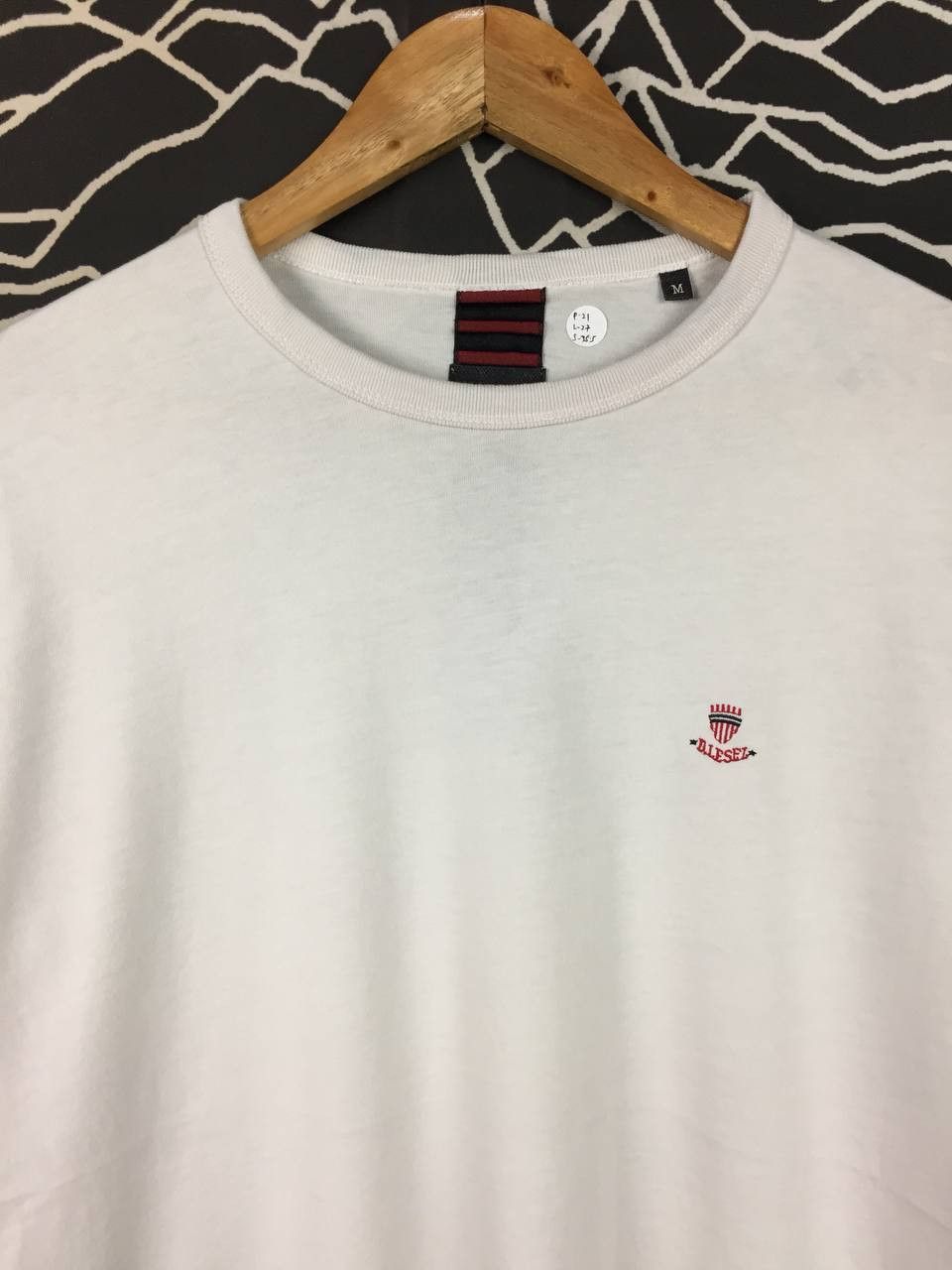 Diesel Diesel Embroidered Logo Layered Grunge Striped Sleeve Tee Size US M / EU 48-50 / 2 - 3 Thumbnail