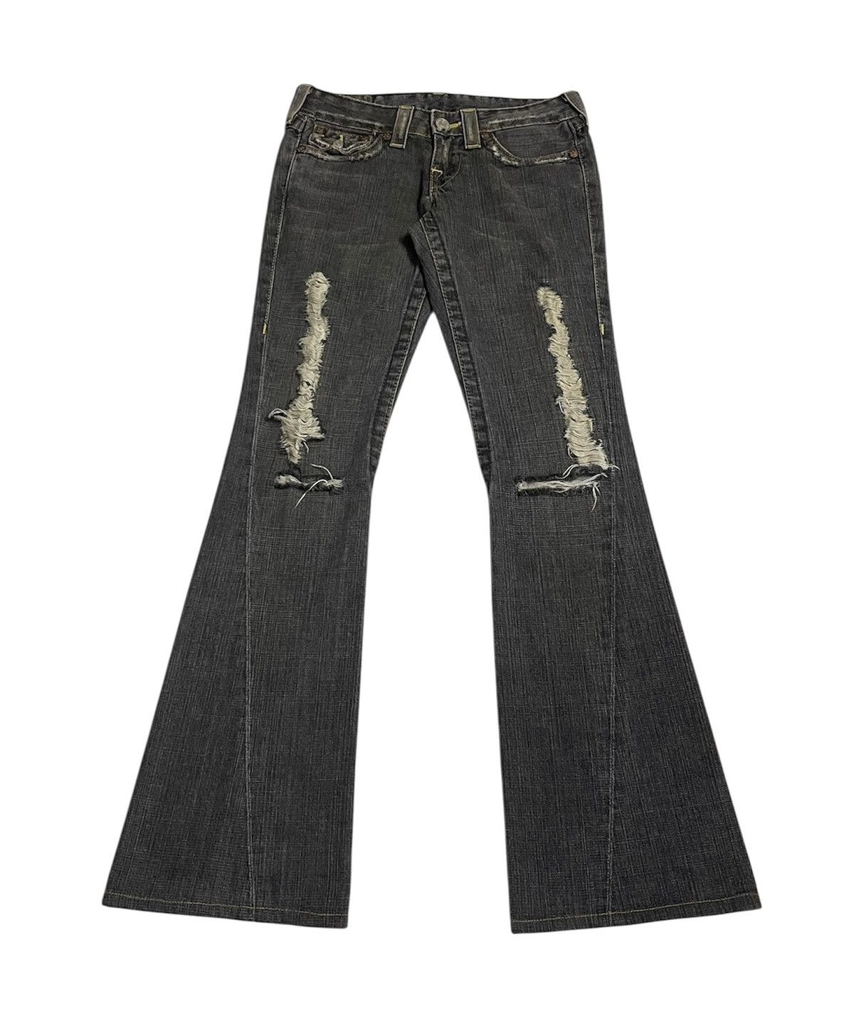 Hysteric Glamour Vintage TrueReligion Flare Distressed Jeans Size US 28 / EU 44 - 3 Thumbnail