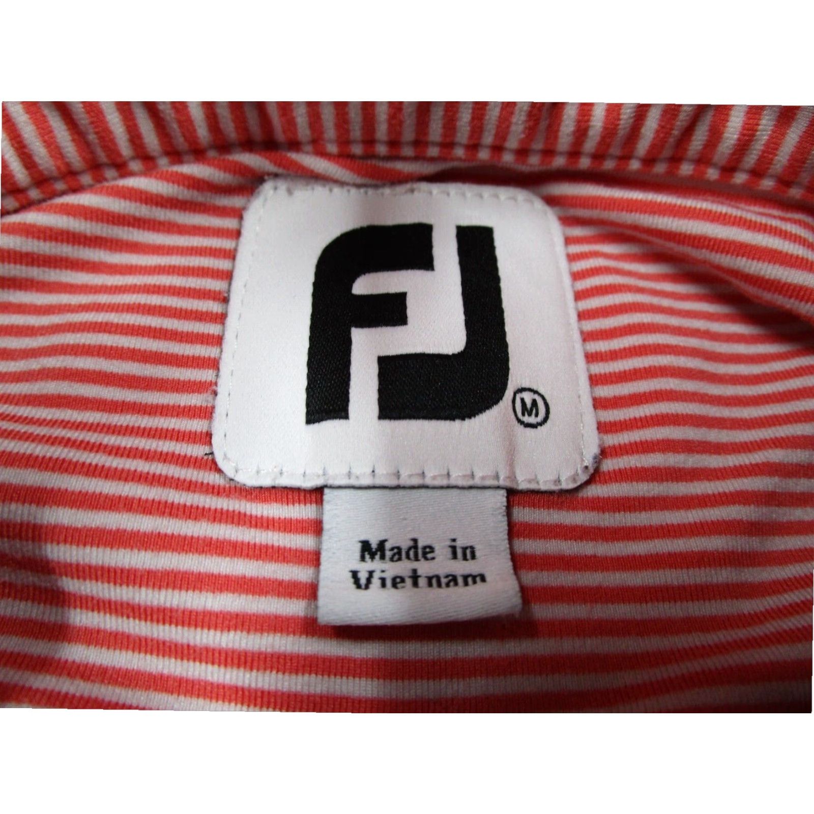 Footjoy FootJoy Performance Golf Sweater Mens Medium Pink 1/4 Zip Pullover Striped Long Sleeve Size US M / EU 48-50 / 2 - 3 Thumbnail