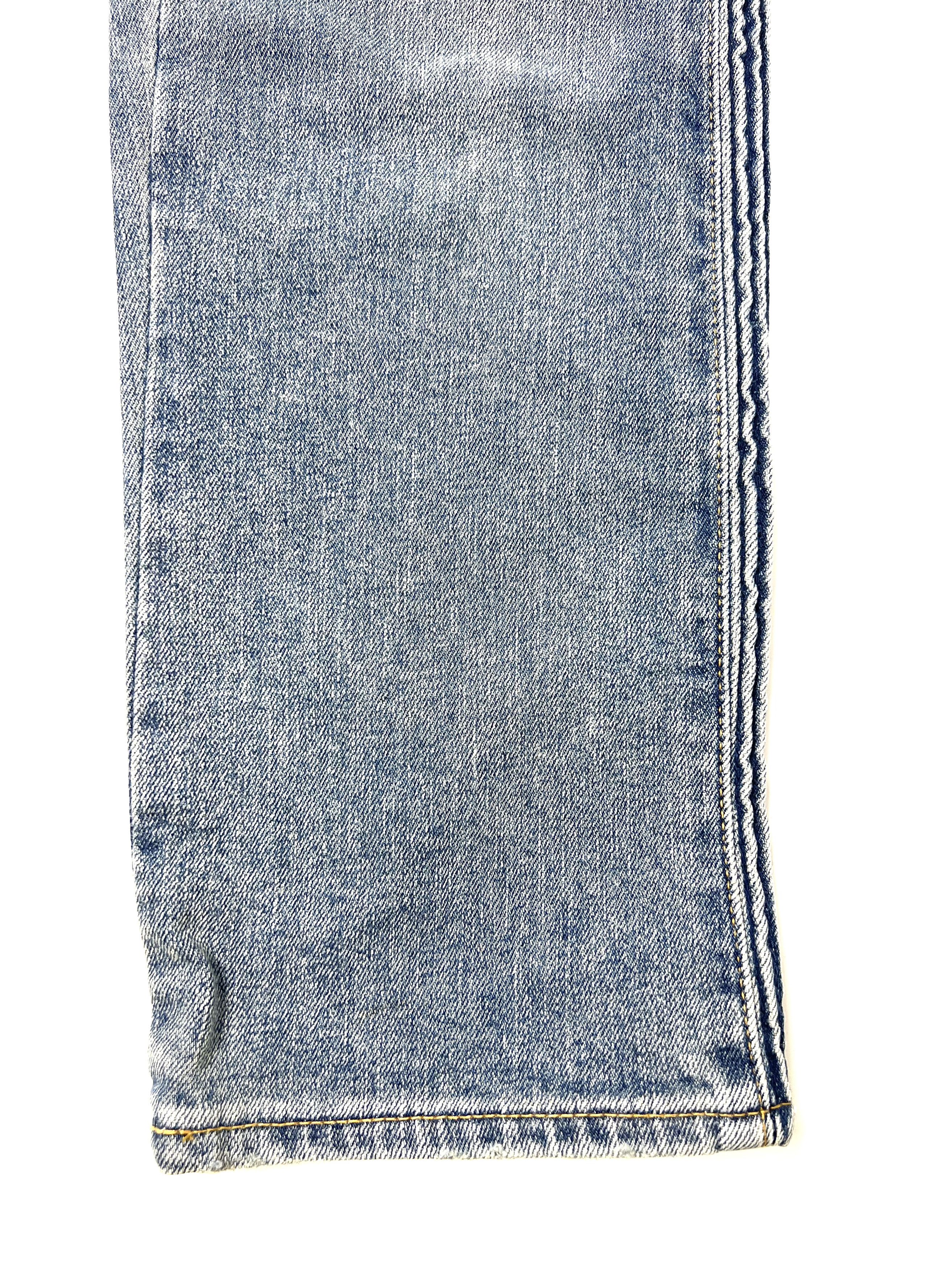 Balmain NEW, BALMAIN PARIS BLUE RIBBED DENIM JEANS SS17 Size US 33 - 18 Thumbnail