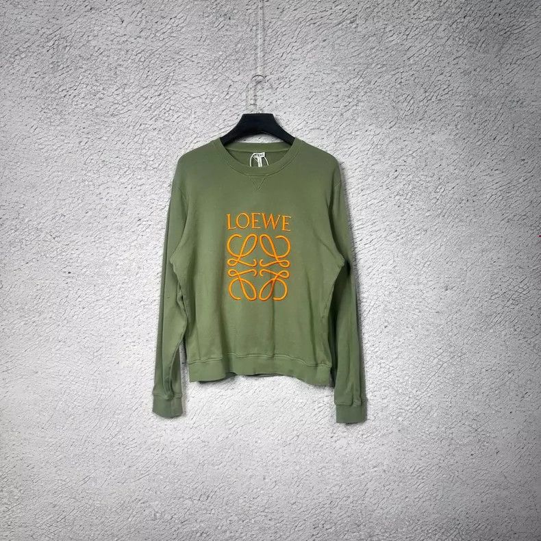 Loewe LOEWE Solid color round neck letter embroidered long sleev Size US L / EU 52-54 / 3 - 1 Thumbnail