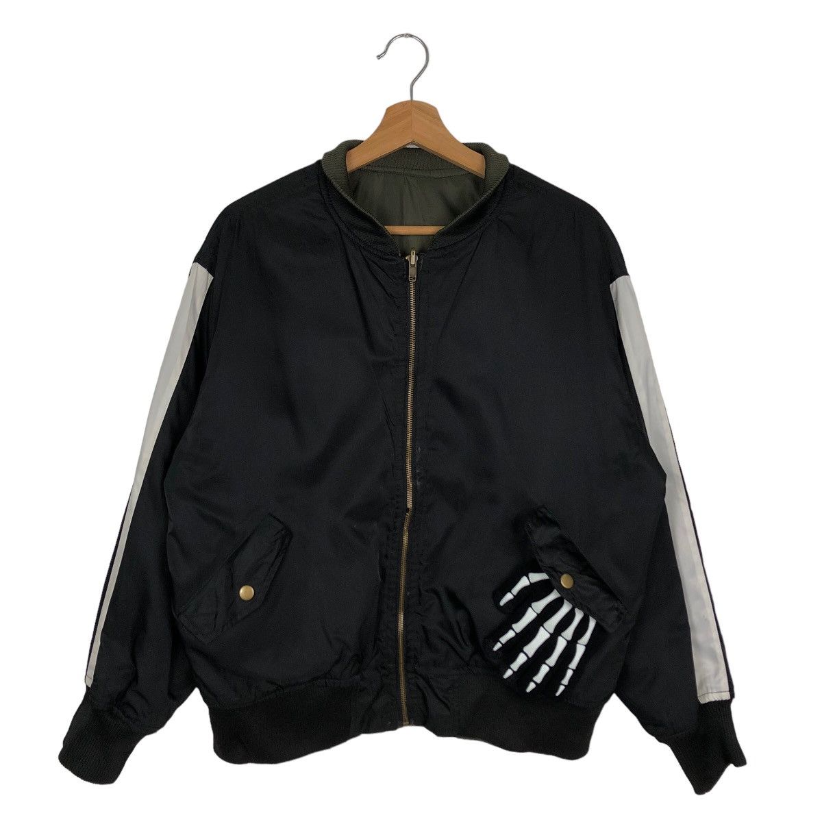 Japanese Brand 🔥RIOT RIOT VINTAGE BOMBER JACKET IGNI UTILITY BLACK Size US M / EU 48-50 / 2 - 1 Thumbnail