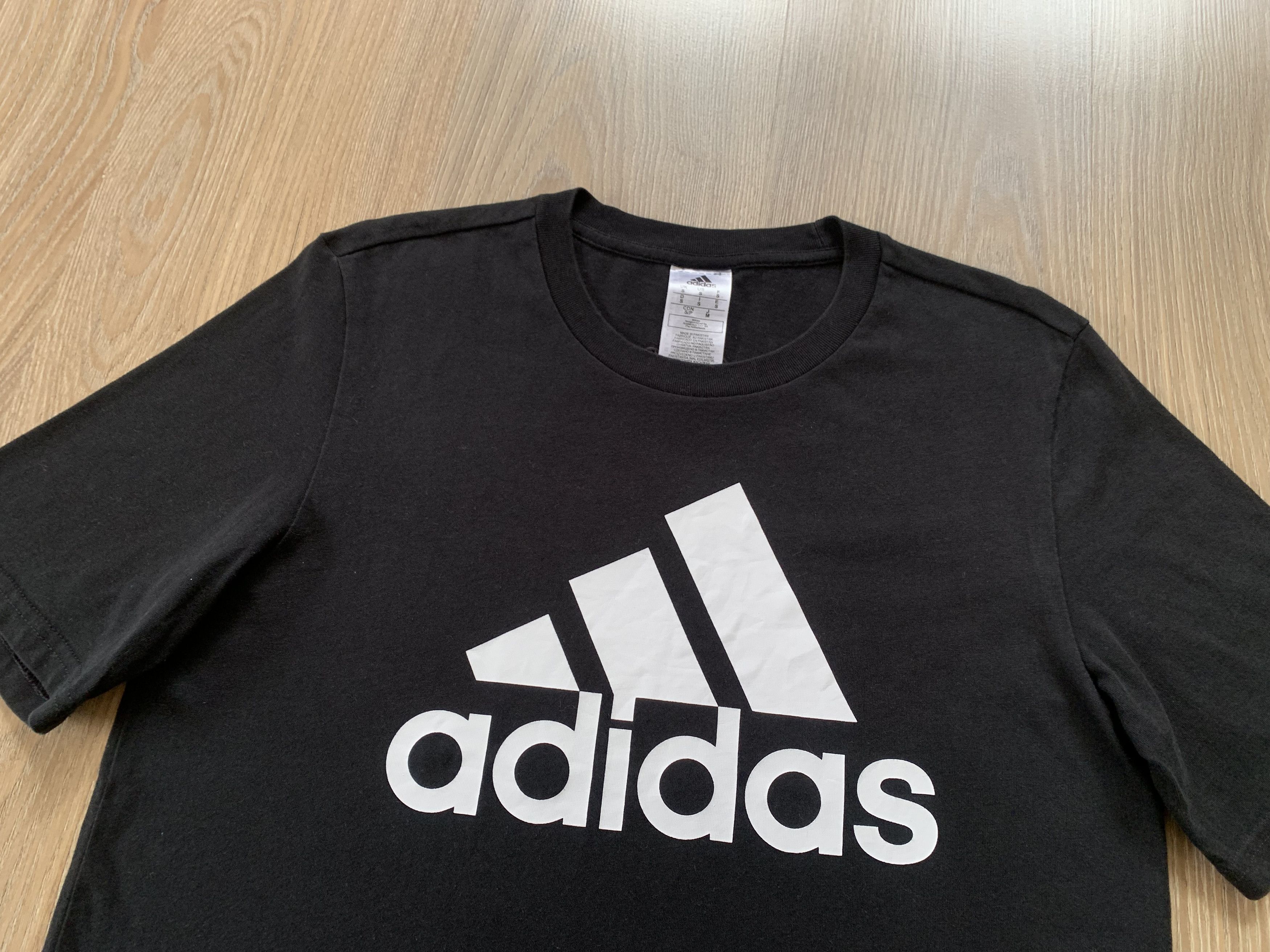 Adidas Adidas Black Cotton T-Shirt Size US S / EU 44-46 / 1 - 4 Thumbnail