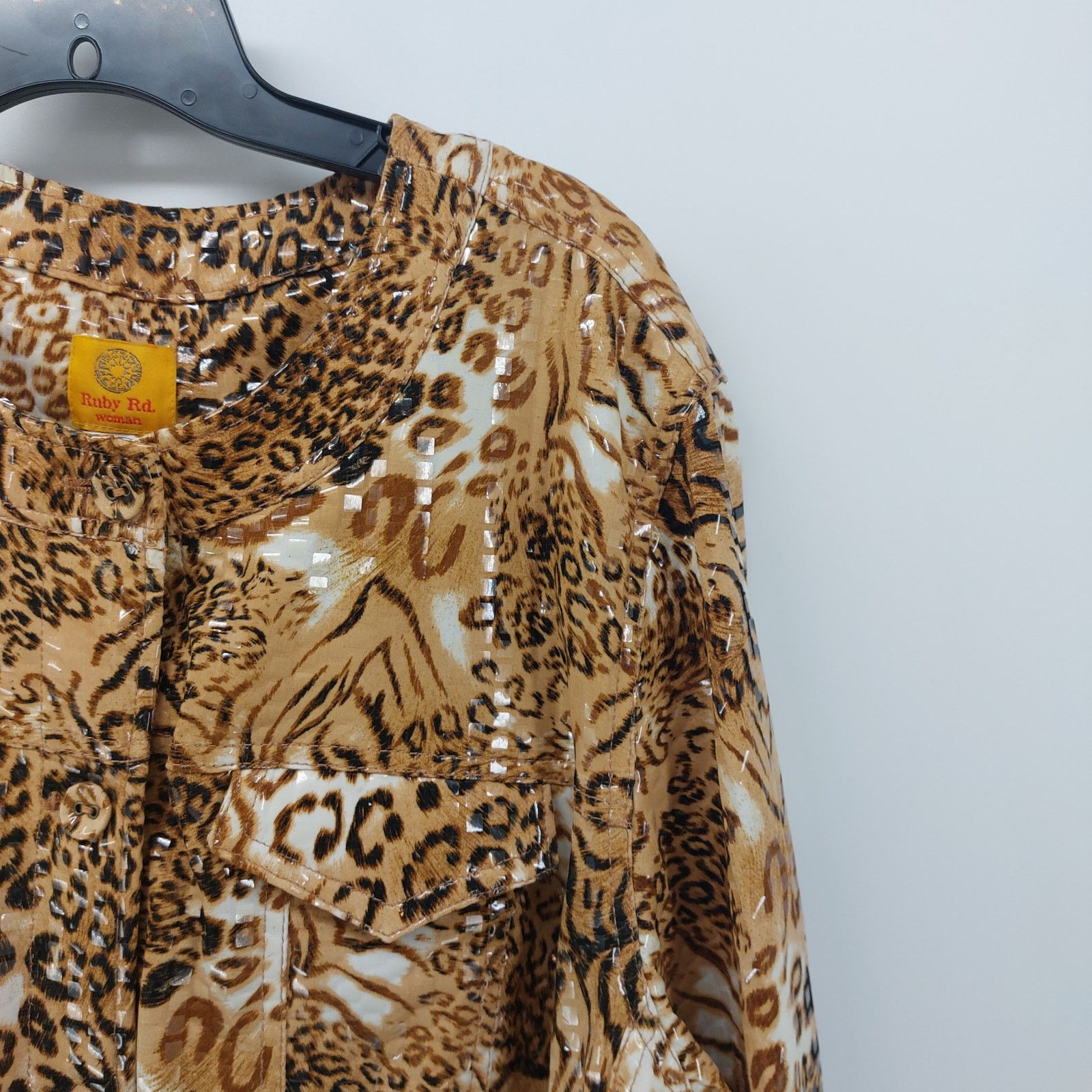Other Ruby Rd Animal Print Blazer Jacket Women's Plus Size 24 Size 4XL / US 24-26 - 8 Thumbnail