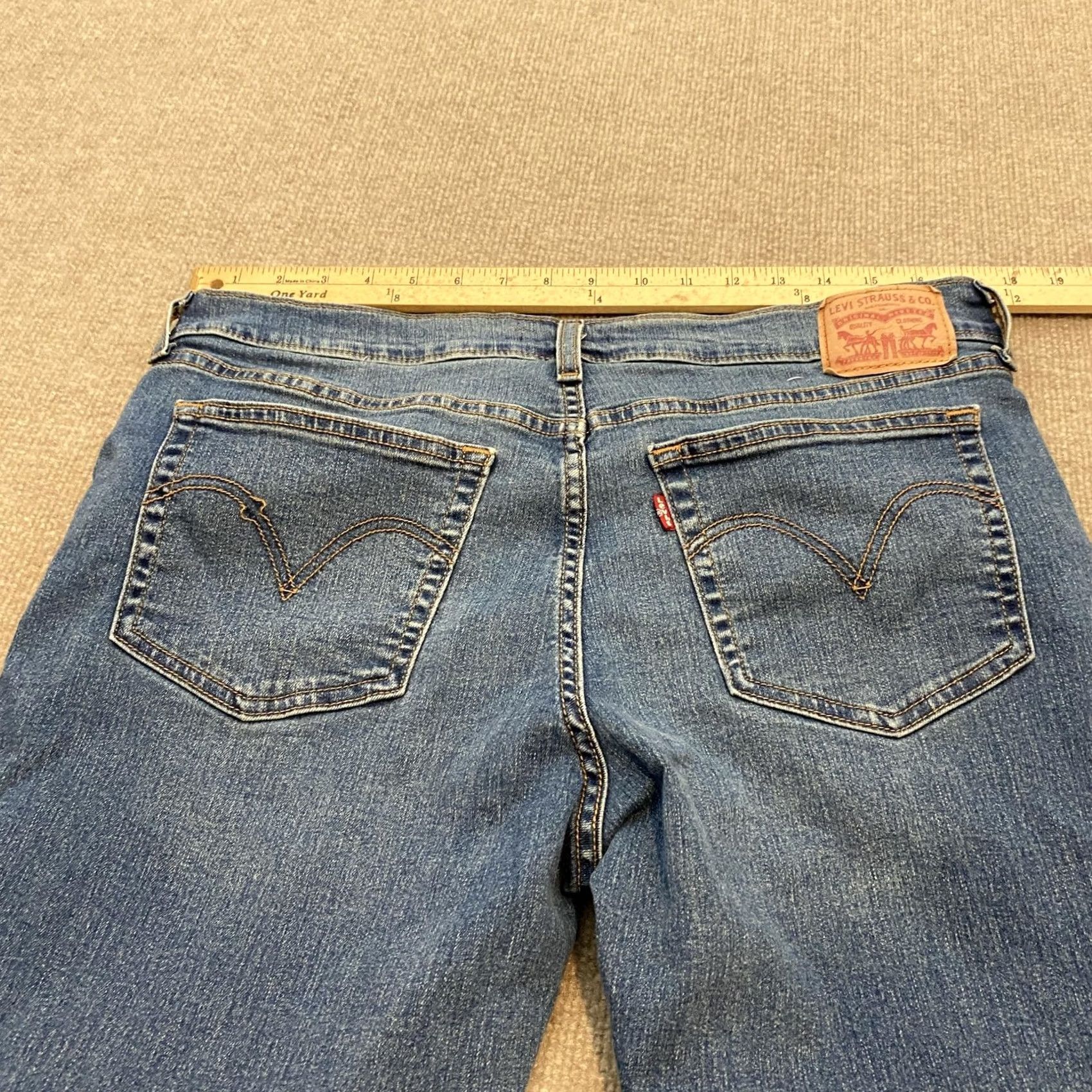 Levi's Womens Levi's Boyfriend Jeans Med Wash Blue Mid Rise Stretch Denim 32 Fits 34x27 Size 24" / US 00 / IT 34 - 6 Thumbnail