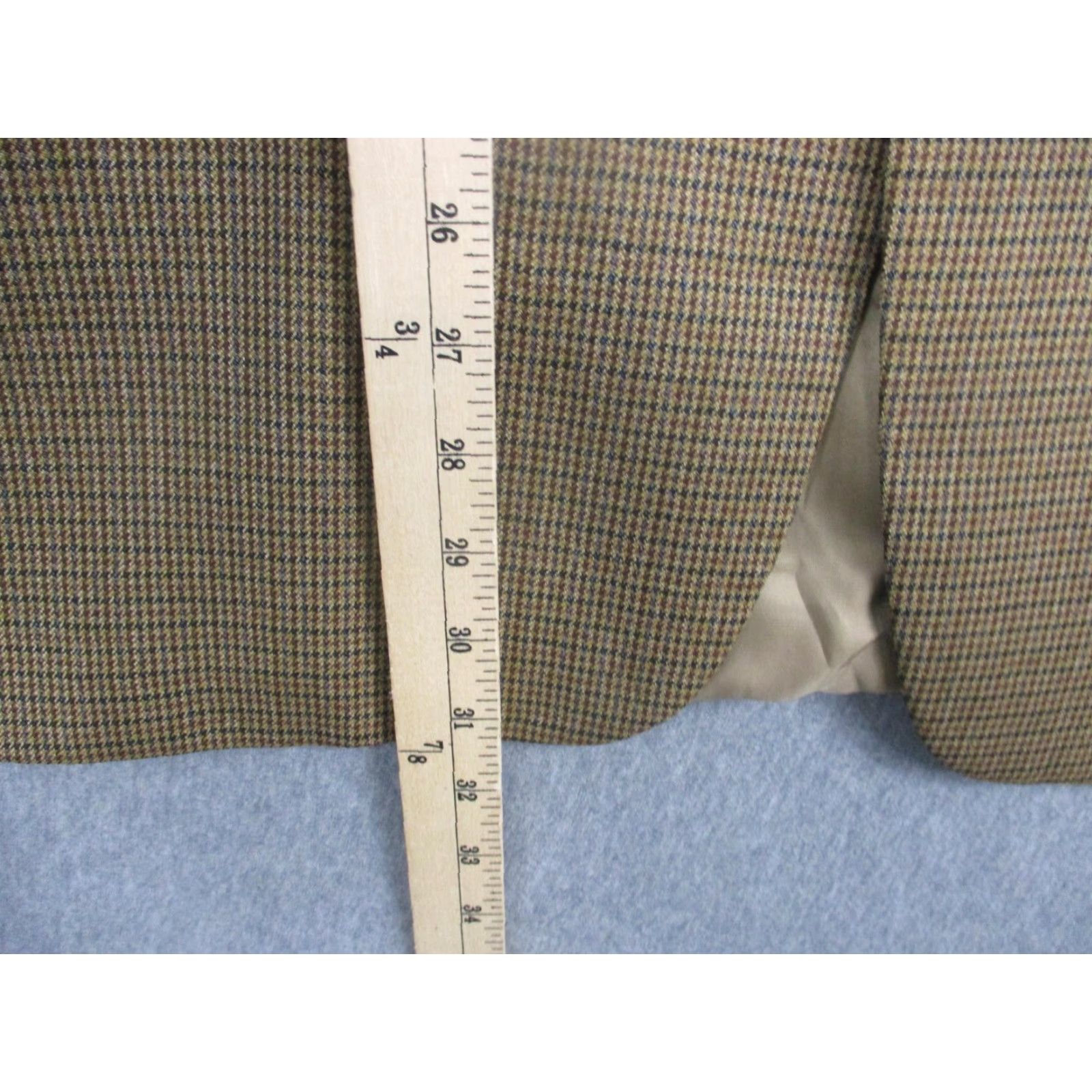 Ralph Lauren Lauren Ralph Lauren Blazer Mens 44R Brown Wool Check Tweed Sport Coat Jacket Size 44R - 3 Thumbnail