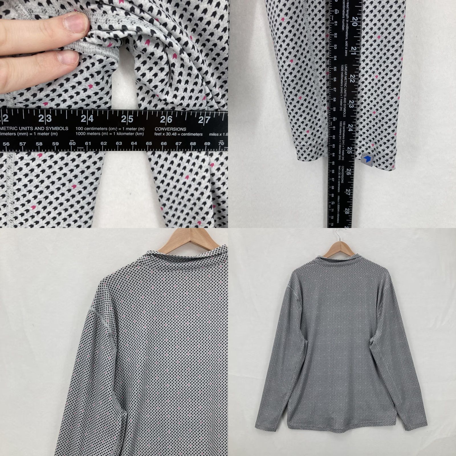 Vintage 1764 Golf Pullover Shirt Mens Large Geometric Print Quarter Zip Performance Camp Shirt Size US L / EU 52-54 / 3 - 8 Thumbnail