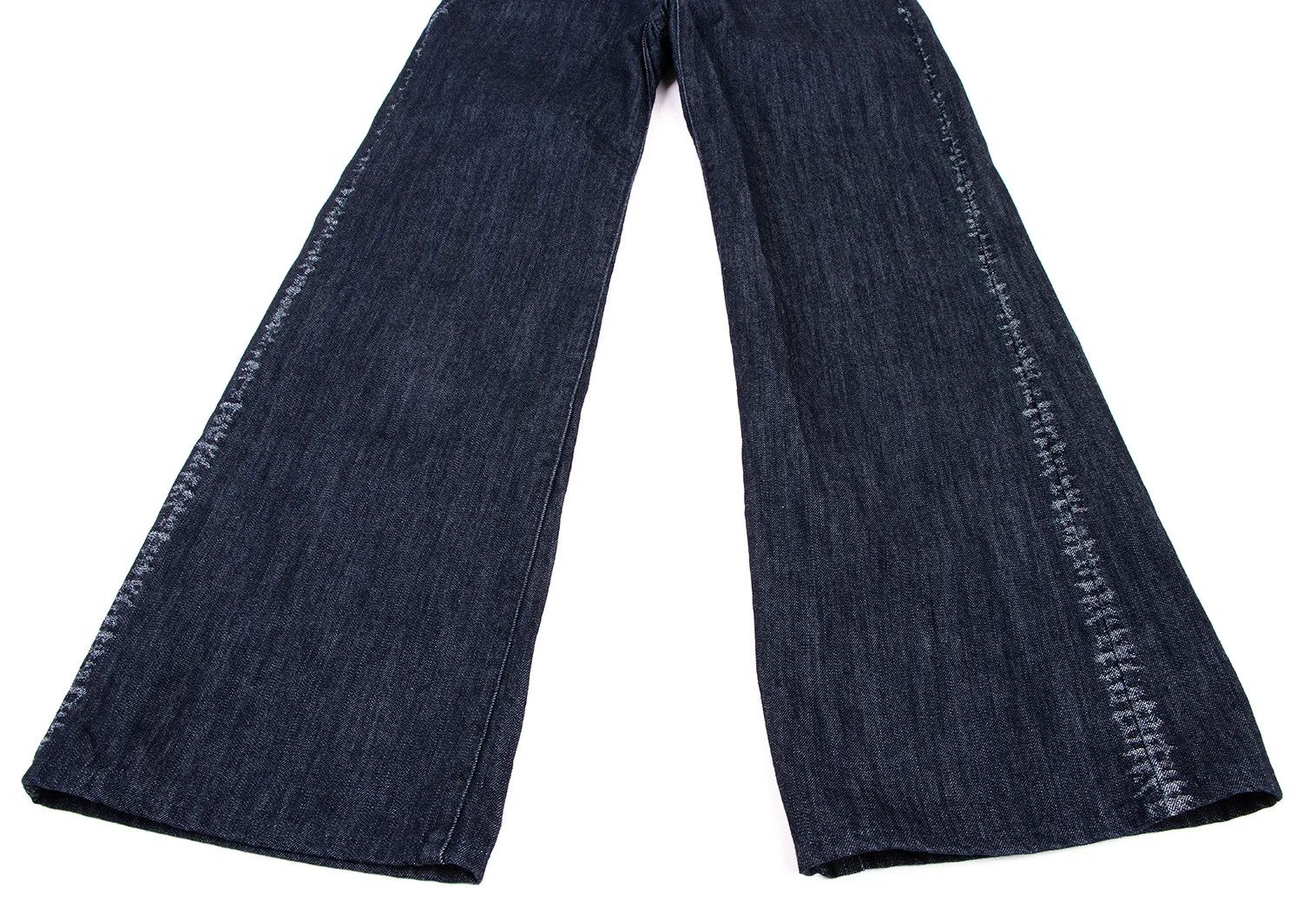 Issey Miyake Indigo Wide Denim Pants with Trim Fade Weave Size US 30 / EU 46 - 7 Thumbnail
