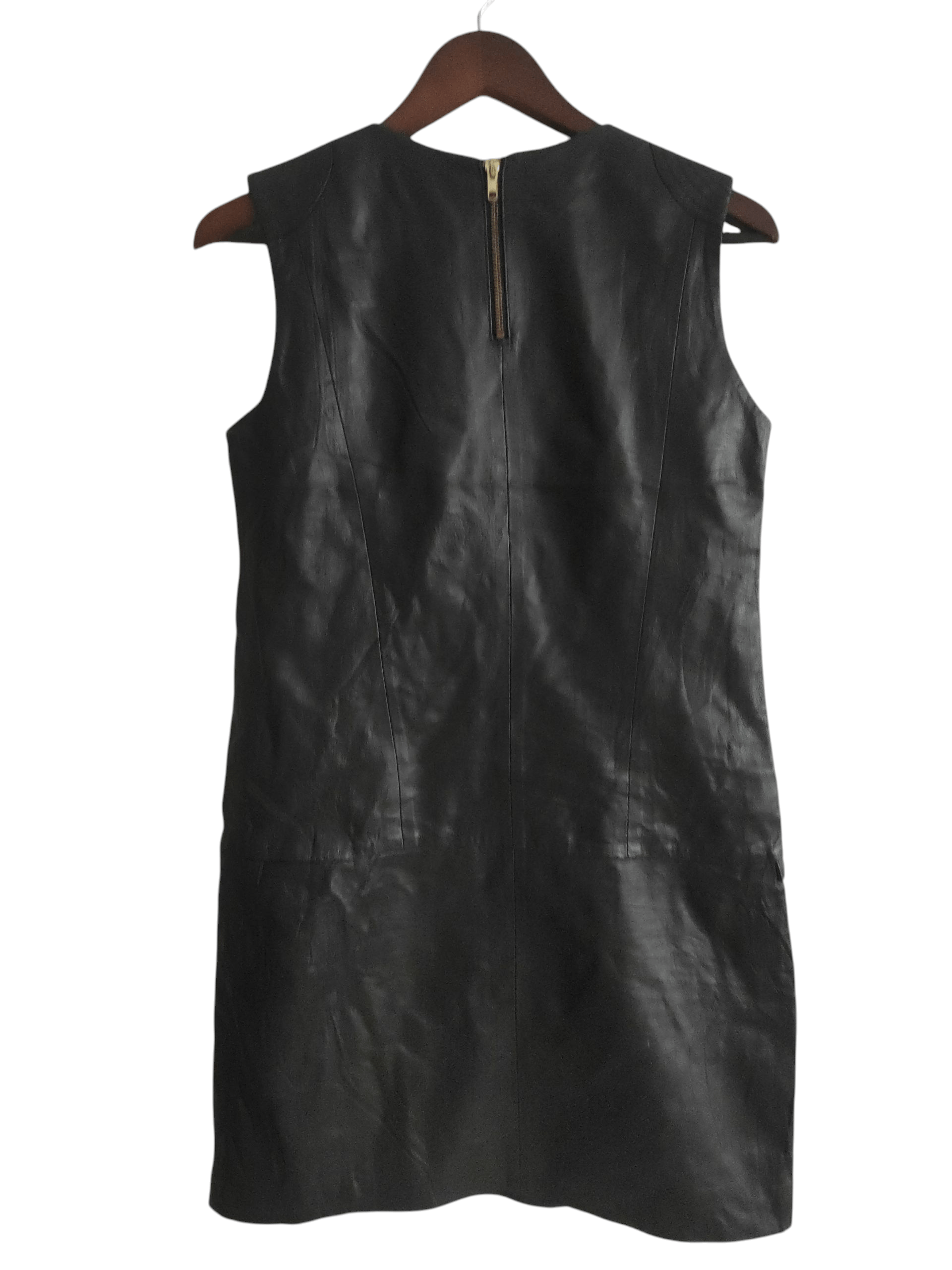 Genuine Leather Corty Bennet Genuine Soft Lambskin Sleeveless Dress Slim Fit Size S / US 4 / IT 40 - 2 Thumbnail