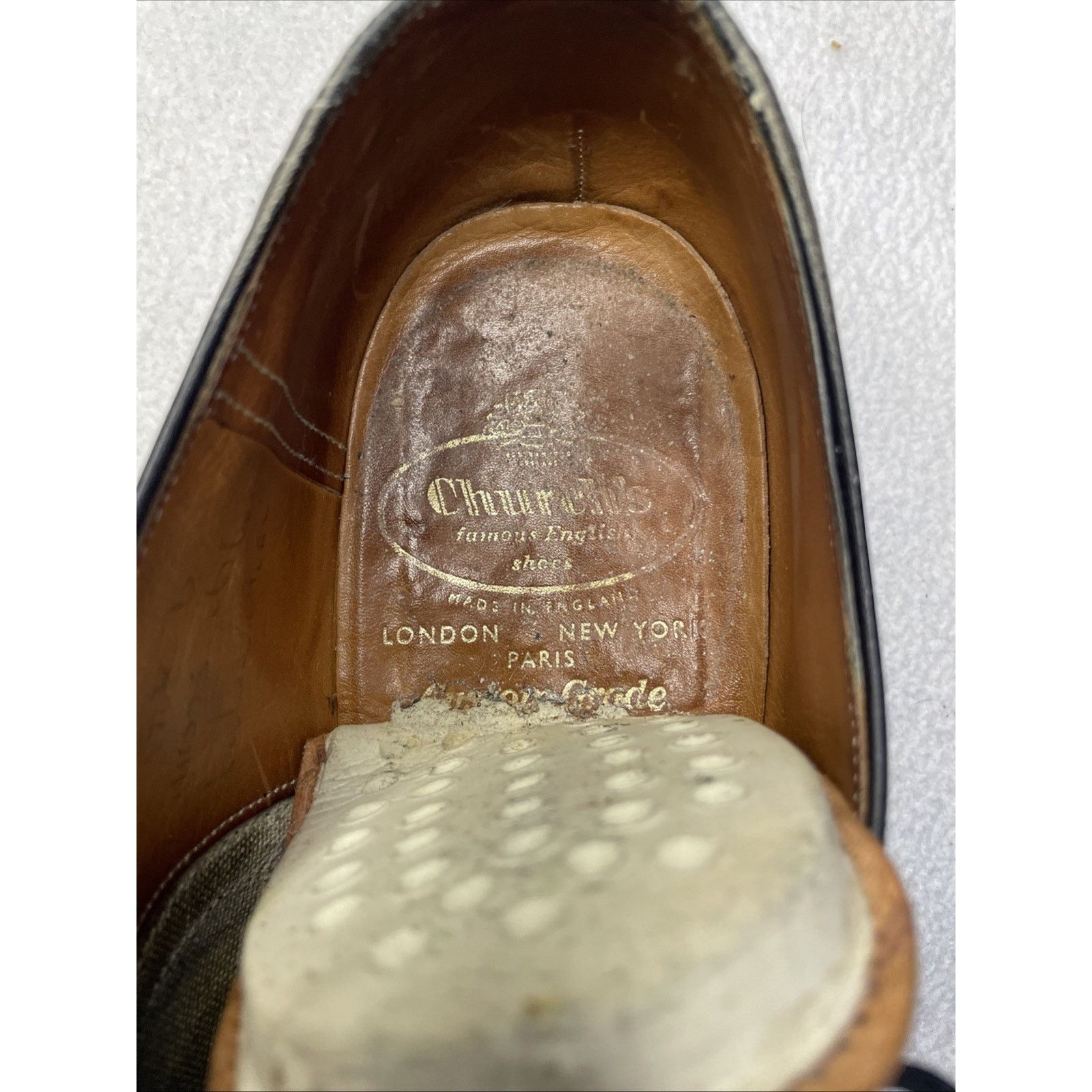 Church's Vtg Church’s Diplomat Black Semi-Brogue Oxford 3-City London Size US 11 / EU 44 - 16 Thumbnail