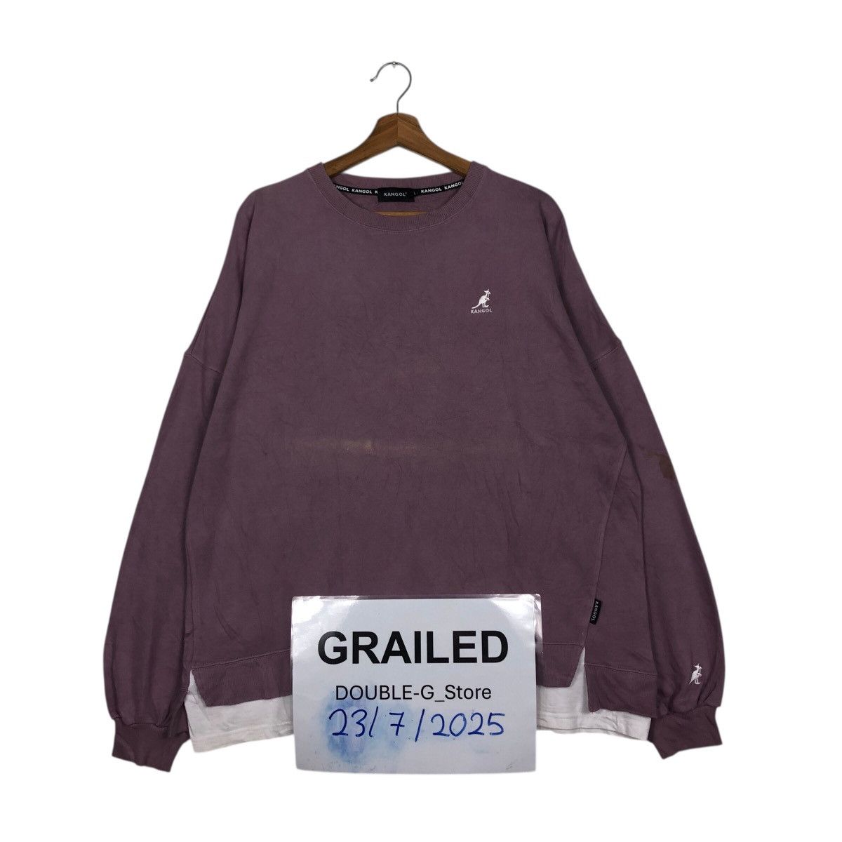 Japanese Brand 📌Vintage Sweatshirt Kangol Big Logo Spell Out Back Hit Size US L / EU 52-54 / 3 - 1 Thumbnail