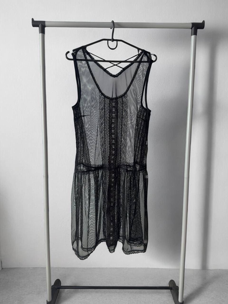 Vintage + Vive Maria + Vintage Y2K Lace Details Mesh Dress Size M / US 6-8 / IT 42-44 - 2 Thumbnail