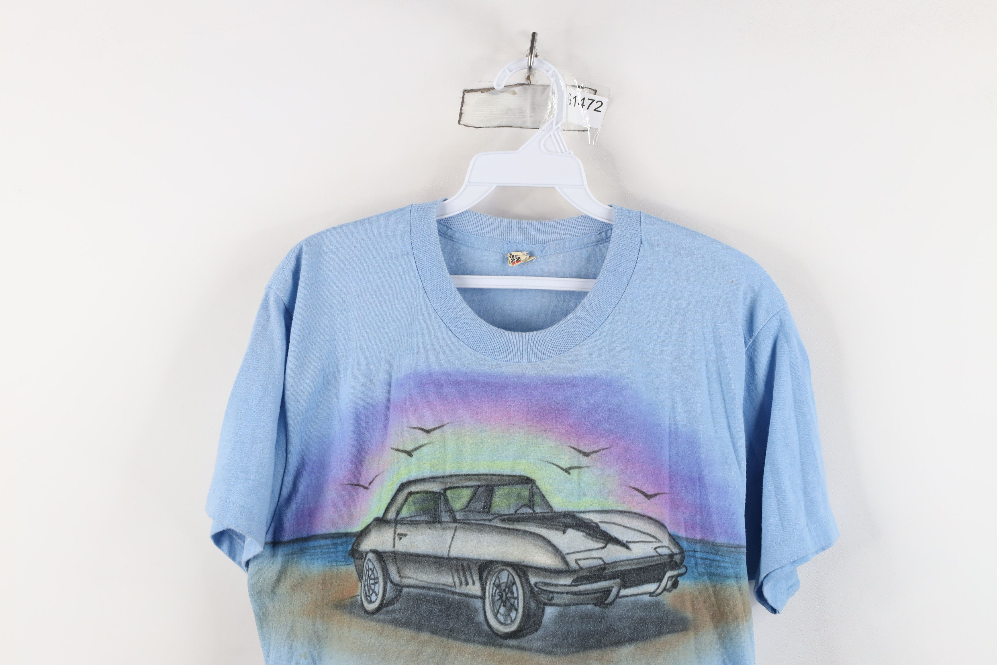 Vintage Vintage 80s Corvette Sting Ray Muscle Car T-Shirt USA Size US XL / EU 56 / 4 - 2 Thumbnail