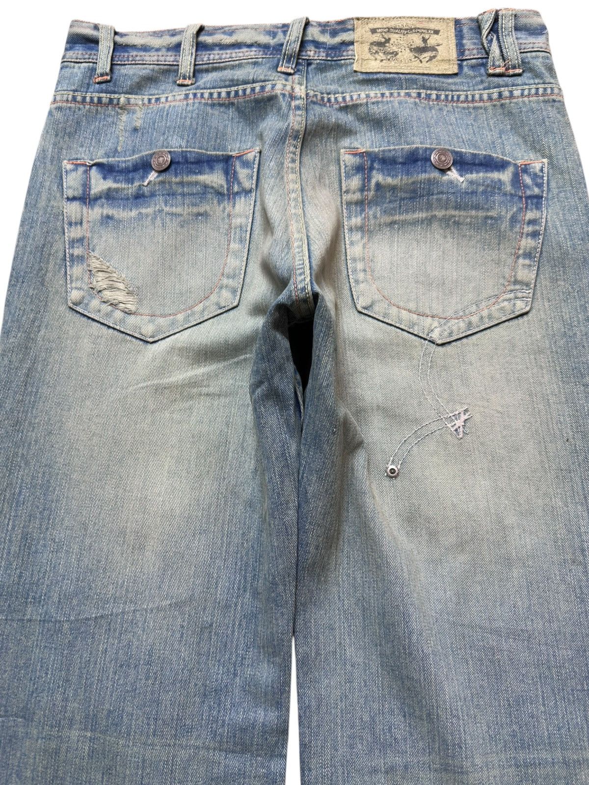 Beauty Beast Vintage Blaind Alley Ripped Mudwash Grunge Distressedd Denim Size US 31 - 6 Thumbnail