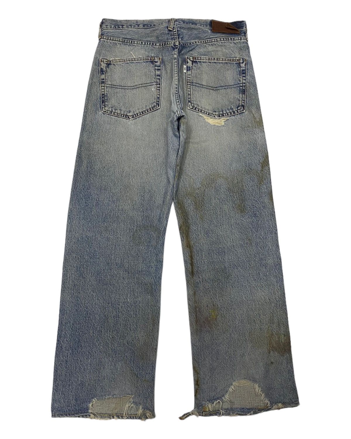 EIGHT-G EIGHT G SELVEDGE DIRT MADE IN JAPAN DISTRESS DENIM JEANS Size US 32 / EU 48 - 2 Thumbnail