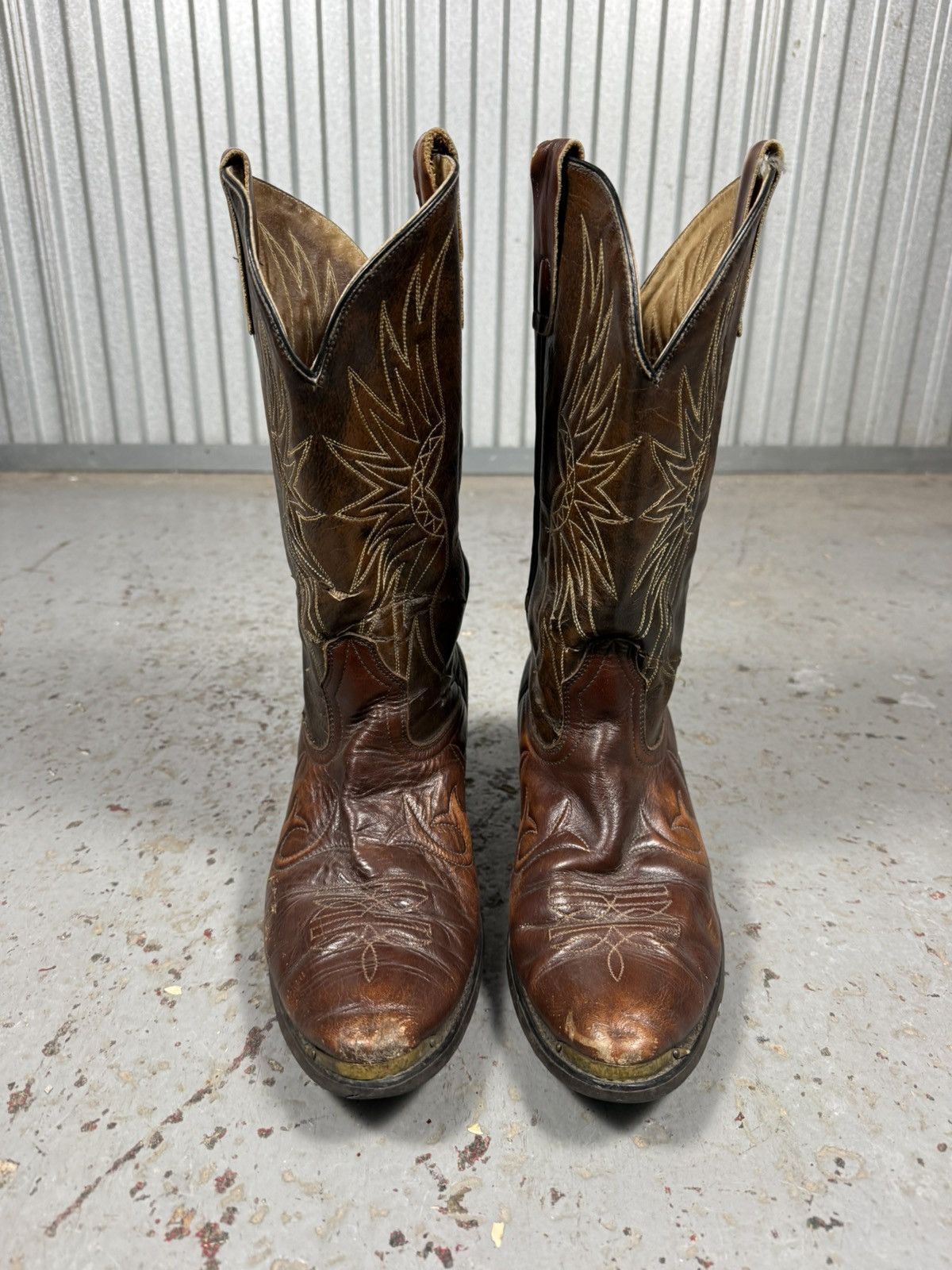 Boulet 80s Vintage Boulet Boots Canada Cowhide Cowboy Bootd Size US 9.5 / EU 42-43 - 9 Thumbnail