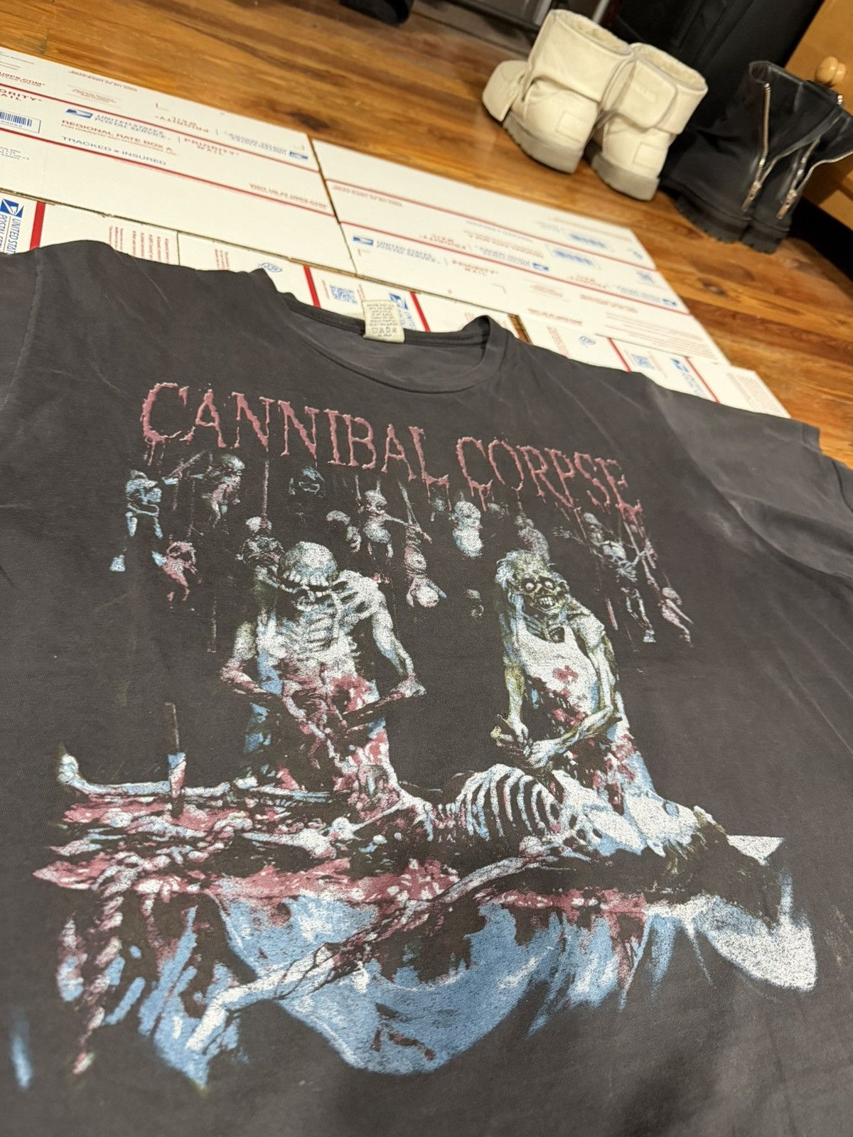 Vintage Vintage 90s Cannibal Corpse Butchered At Birth Tee XL Size US XL / EU 56 / 4 - 2 Thumbnail