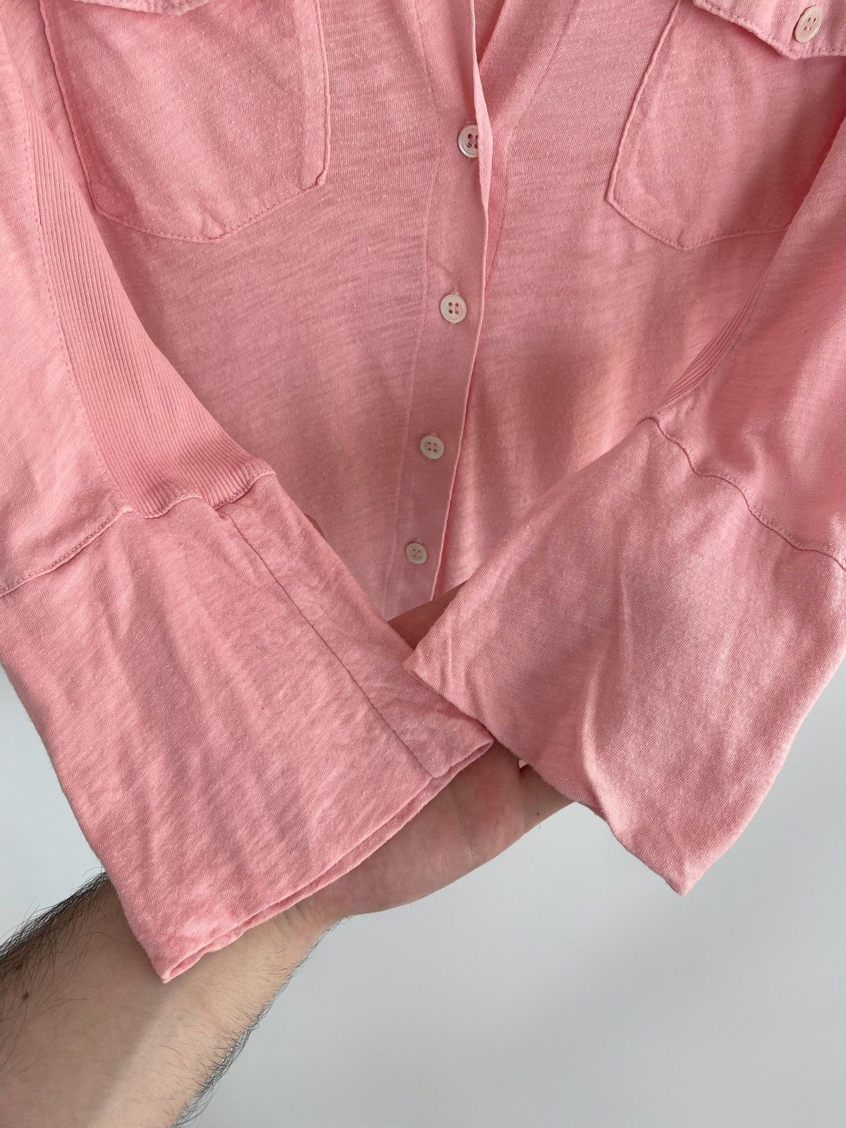James Perse Standard James Perse Light Pink 3/4 Sleeve Button Up Shirt Size M / US 6-8 / IT 42-44 - 5 Thumbnail