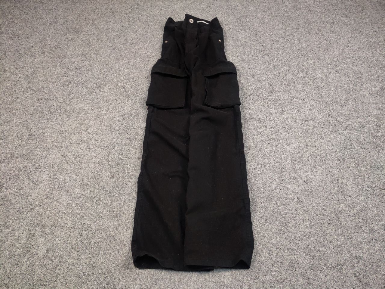 Japanese Brand Vintage Japanese Baggy Black Cotton Cargo Pants Y2K Style Size US 30 / EU 46 - 2 Thumbnail