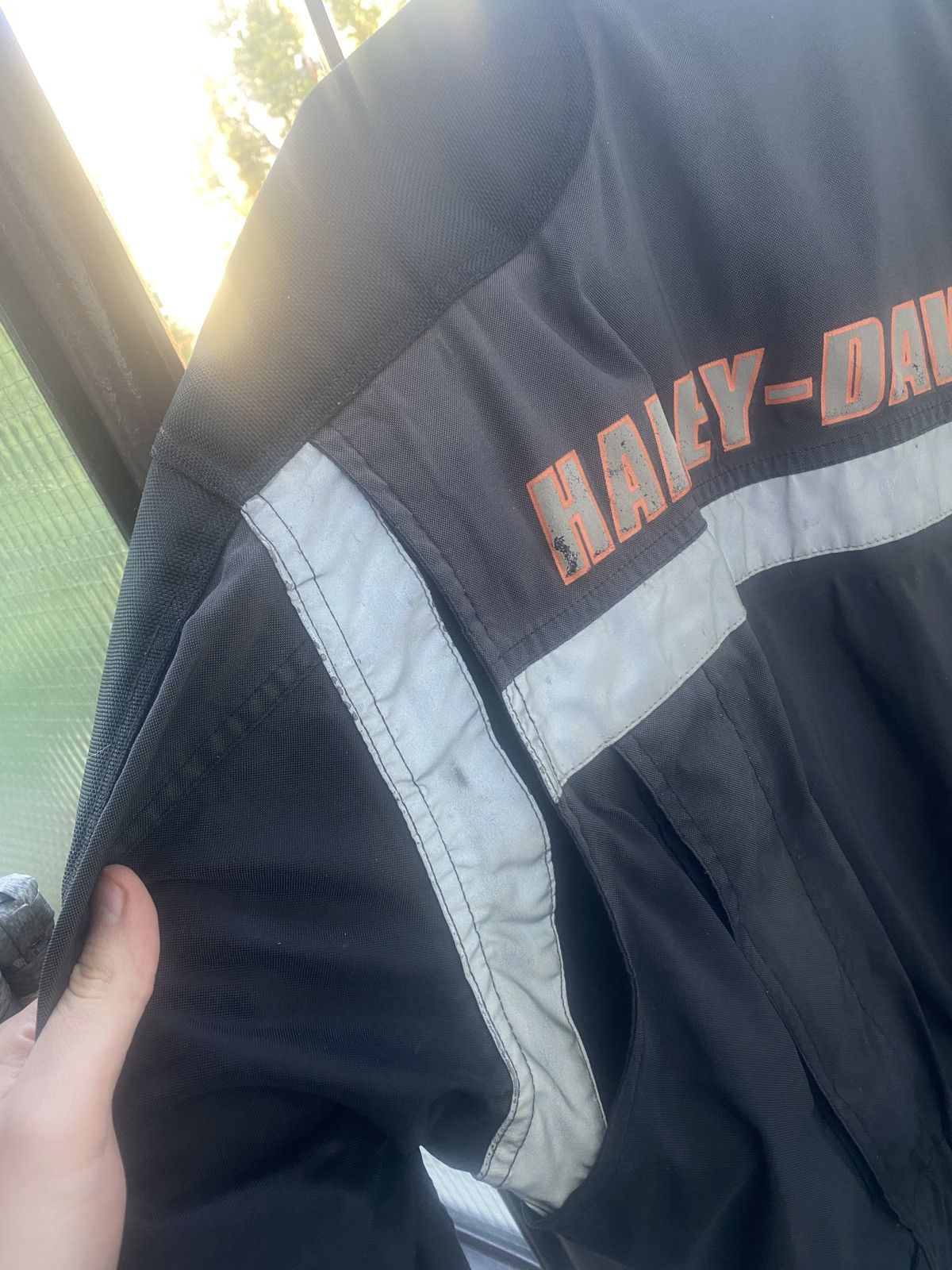 Harley Davidson Vintage harley davidson big logo on back racing jacket 00s Size US M / EU 48-50 / 2 - 5 Thumbnail