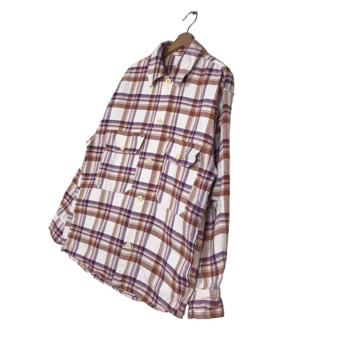 Issey Miyake Vintage Flannel Shirt Jacket GU Japan Tartan Design Checked Size US M / EU 48-50 / 2 - 2 Thumbnail