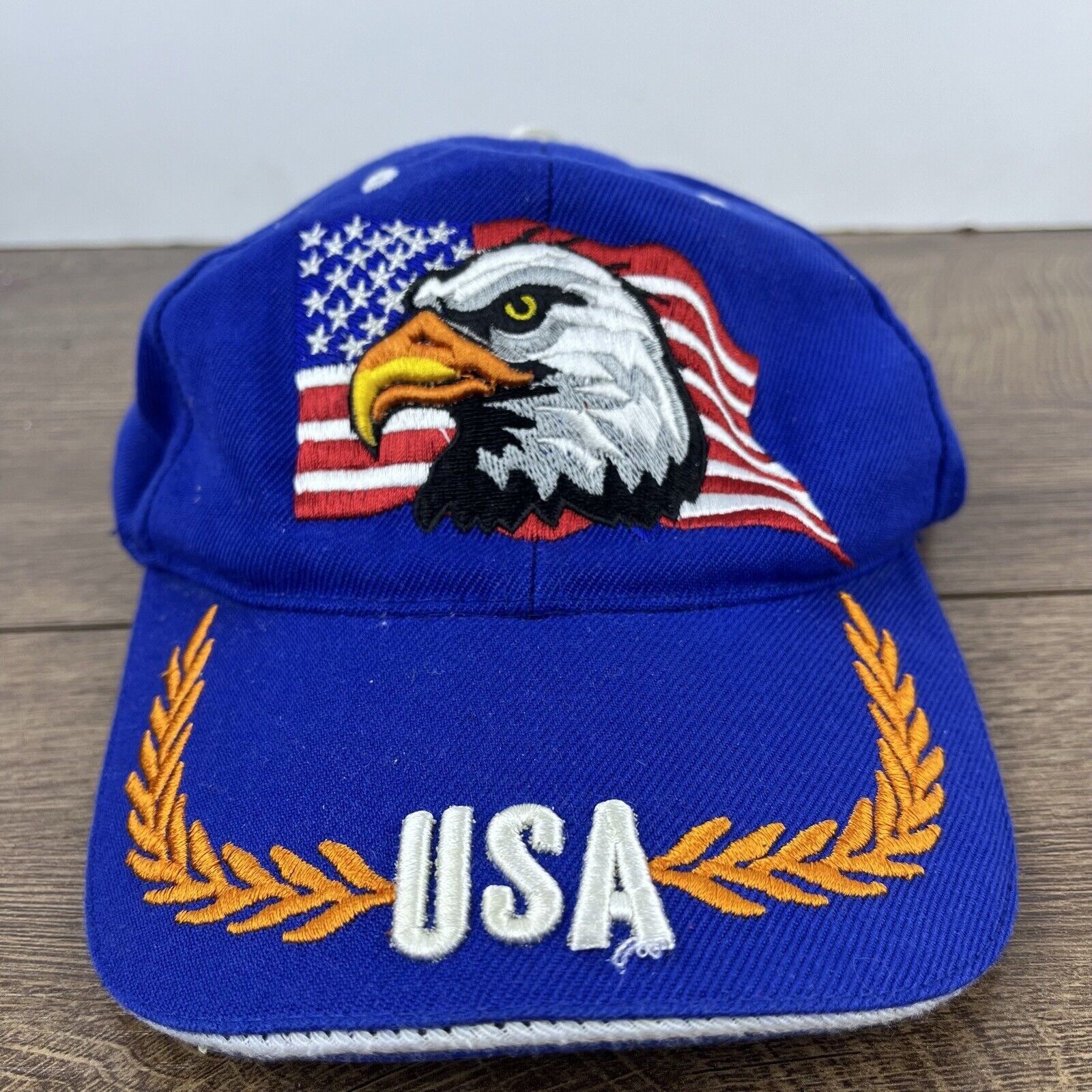 Other Bald Eagle Hat USA American Flag Hat Blue Adjustable Hat Blu Size ONE SIZE - 2 Thumbnail