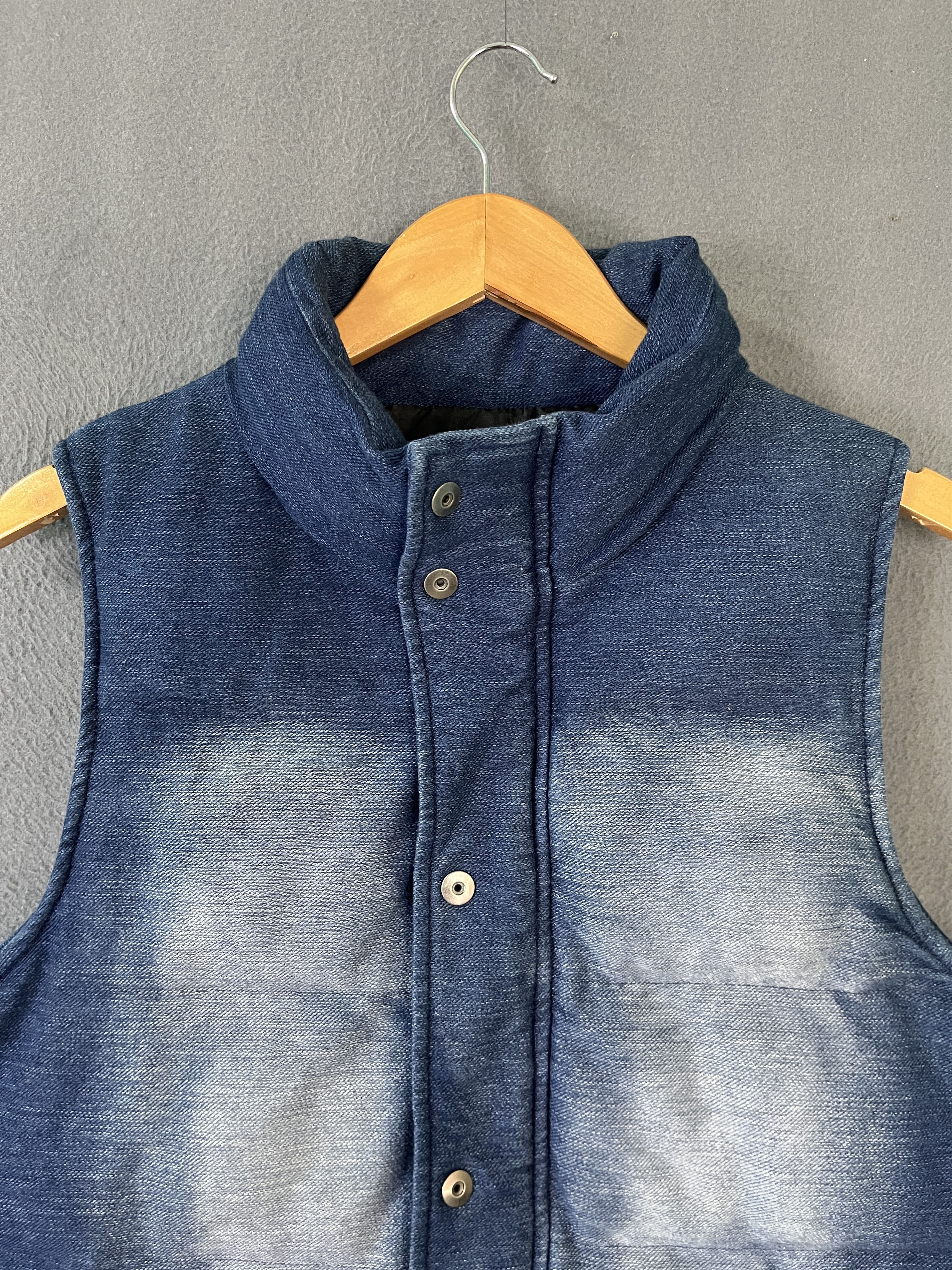 In The Attic In The Attic Washed Denim Puffer Vest Size US S / EU 44-46 / 1 - 3 Thumbnail