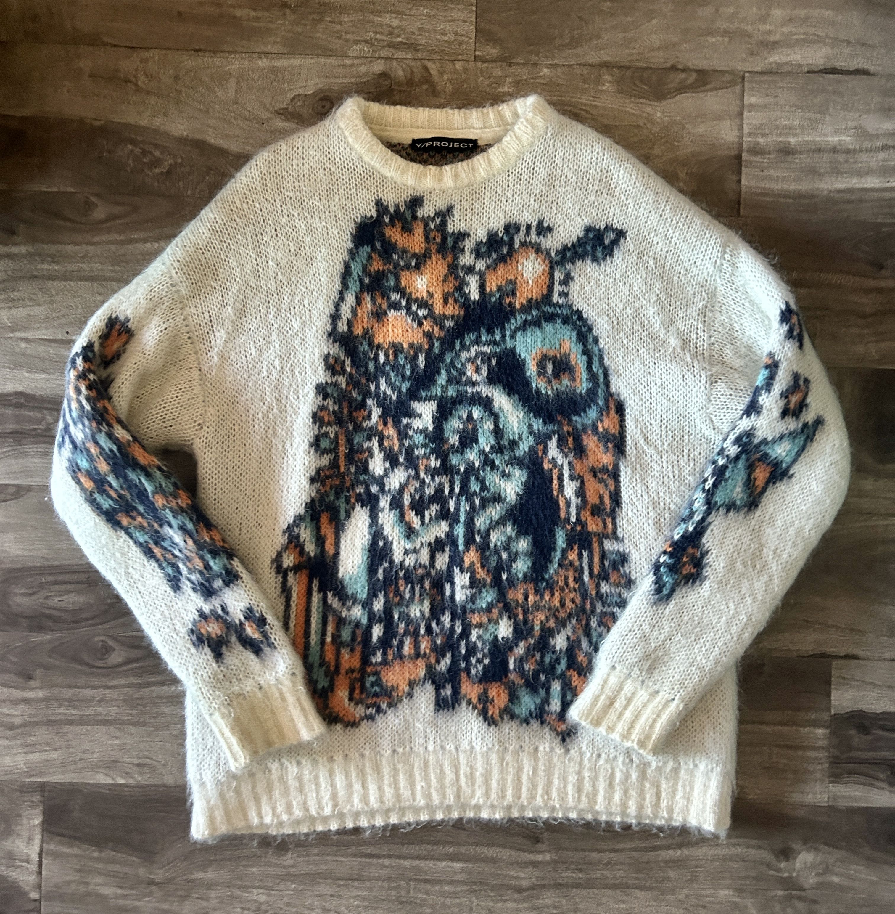 Y/Project Oversized Mohair Graphic Sweater Size US S / EU 44-46 / 1 - 1 Thumbnail