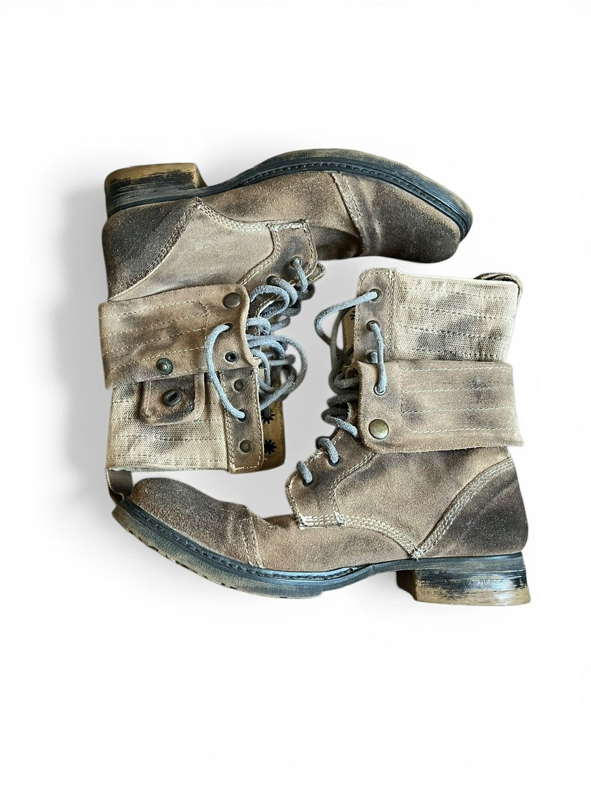 Bed Stu Rare Bed|Stu Distressed Archive Leather Strap Boots 11 as98 Size US 11 / EU 44 - 1 Thumbnail