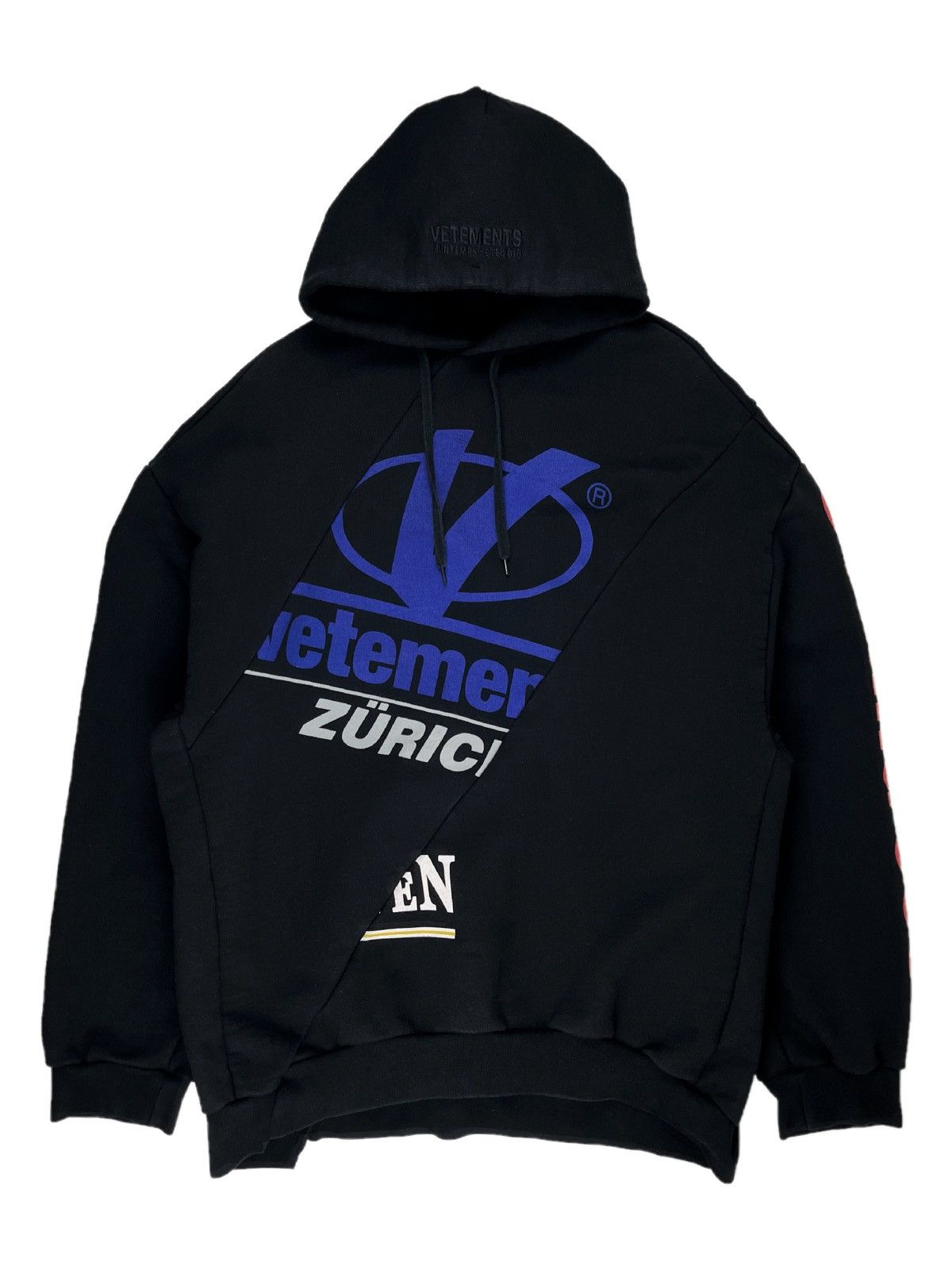 Pre-owned Vetements Ss18 Zurich Coming Soon Reconstructed Hoodie