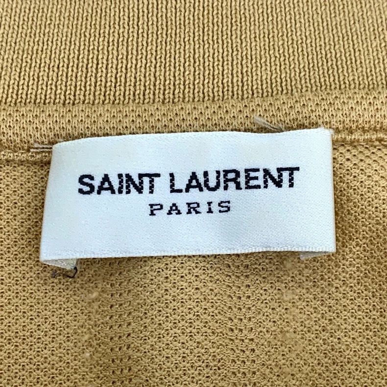 Saint Laurent Cotton short sleeve Polo shirt with embroider