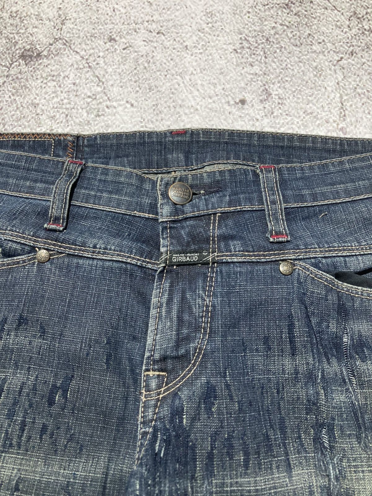 Marithe + Francois Girbaud 2000s Marithe + Francois Girbaud Distressed Bootcut Jeans Size US 28 / EU 44 - 10 Thumbnail