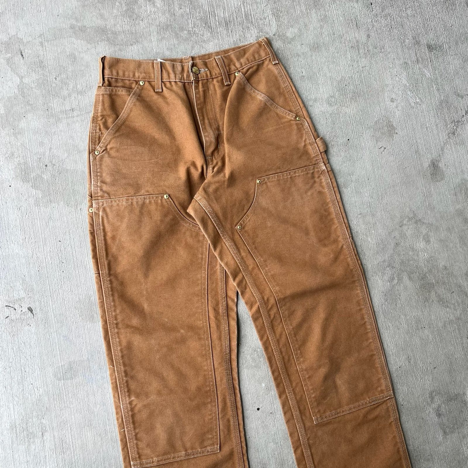 Carhartt × Vintage Carhartt brown double knee work wear carpenter pants Size US 27 - 2 Thumbnail