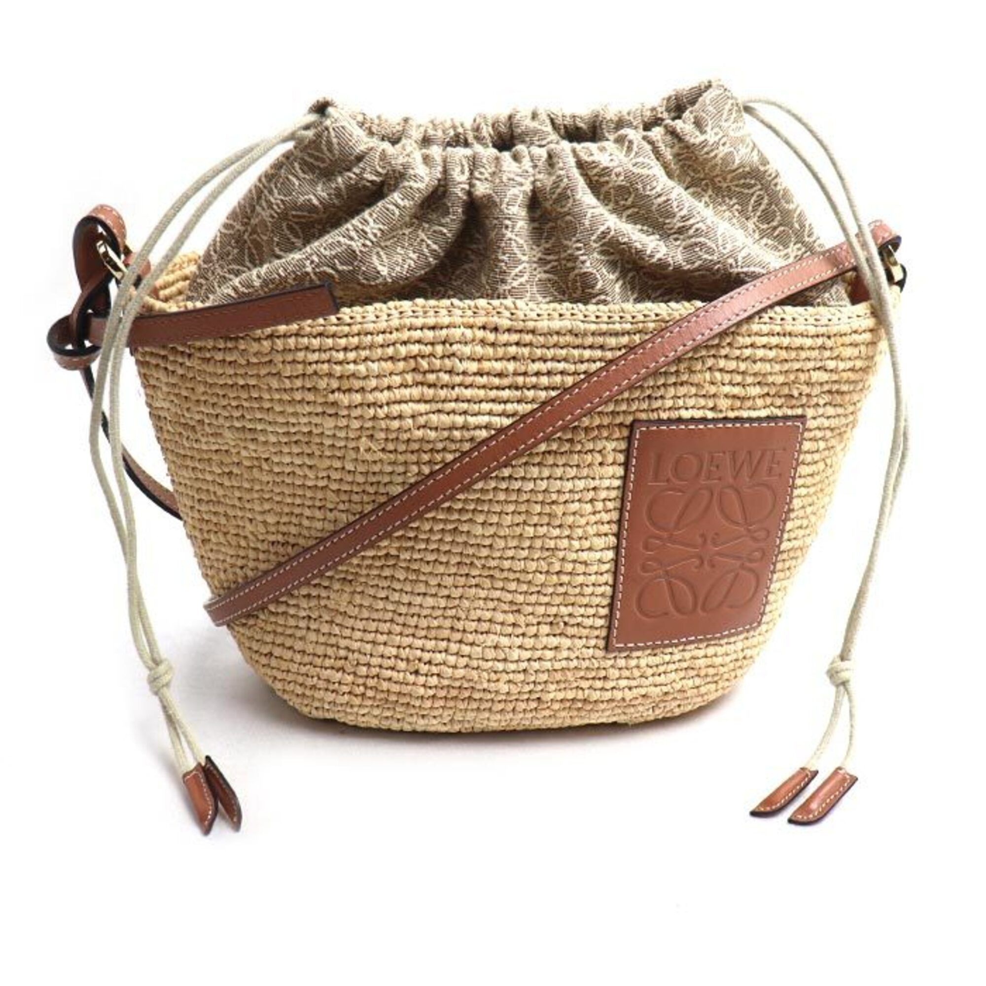 Loewe LOEWE Anagram Pochette Basket Shoulder Bag, Natural Tan, A689C70X08, Women's Size ONE SIZE - 1 Thumbnail