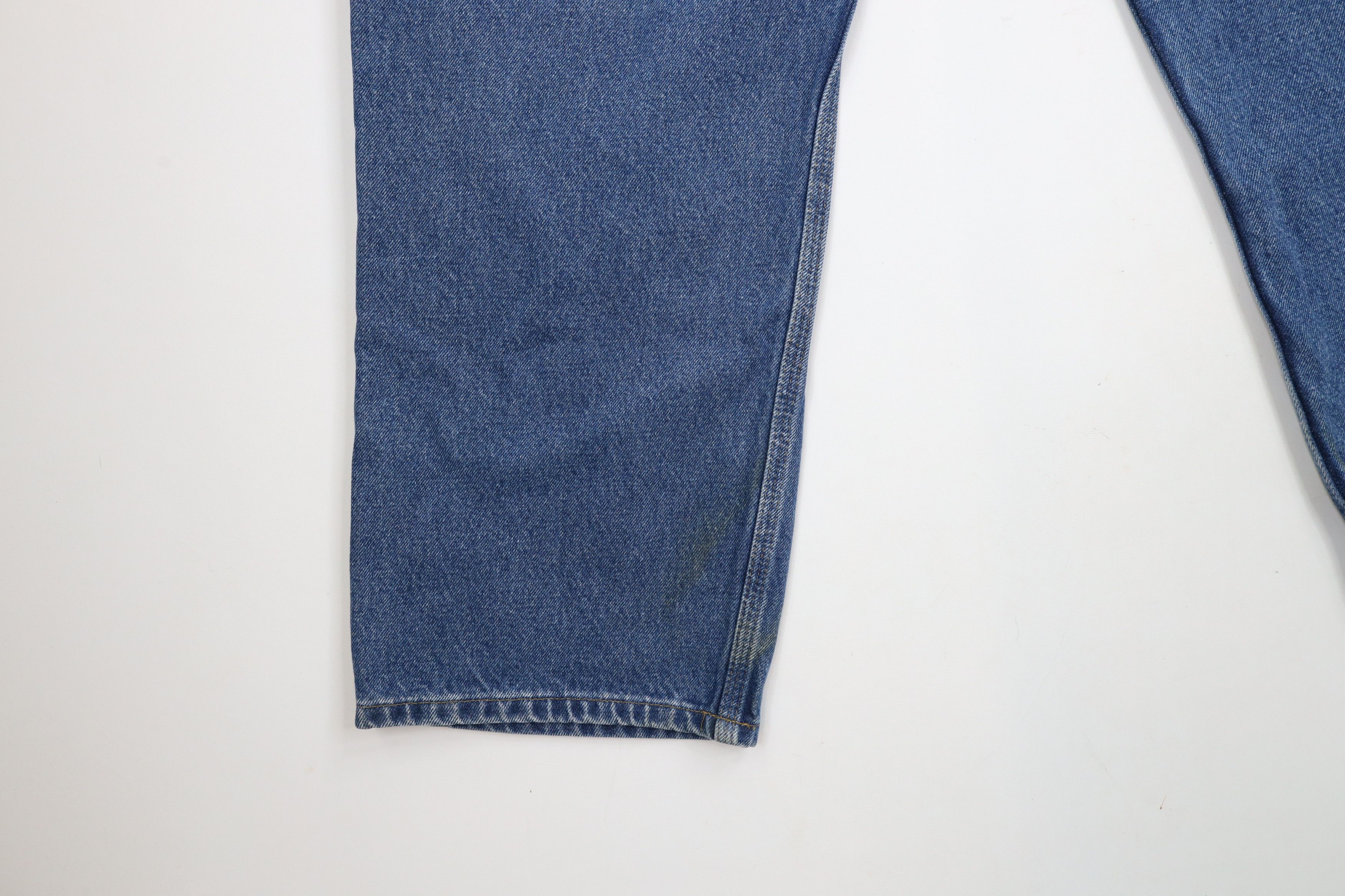 Carhartt × Vintage Vintage Carhartt Spell Out Wide Leg Dungaree Denim Jeans Size US 38 / EU 54 - 12 Thumbnail