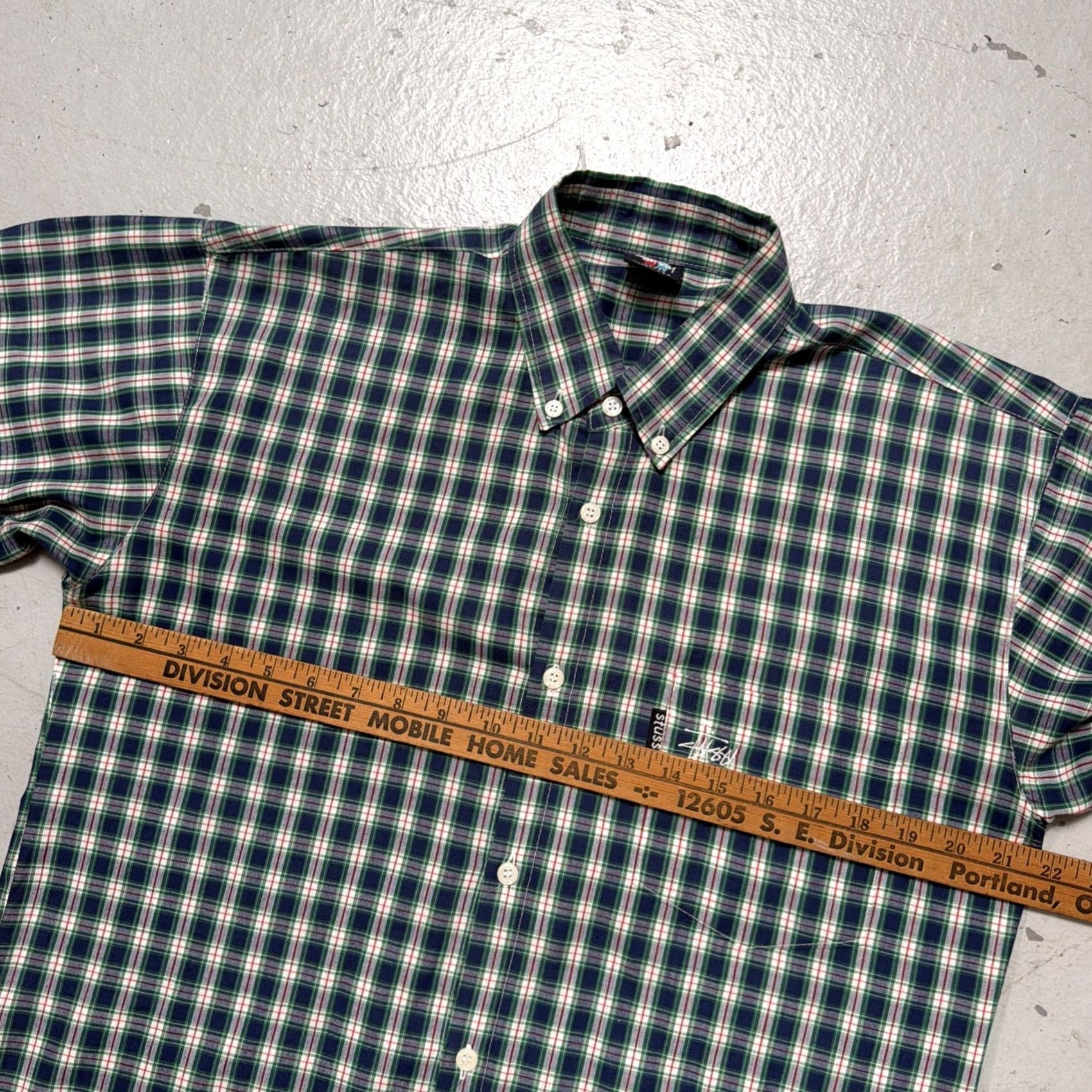 Vintage Vintage Stussy Plaid Flannel SS Button Shirt Made USA 90s Y2K Skate Streetwear L Size US L / EU 52-54 / 3 - 3 Thumbnail