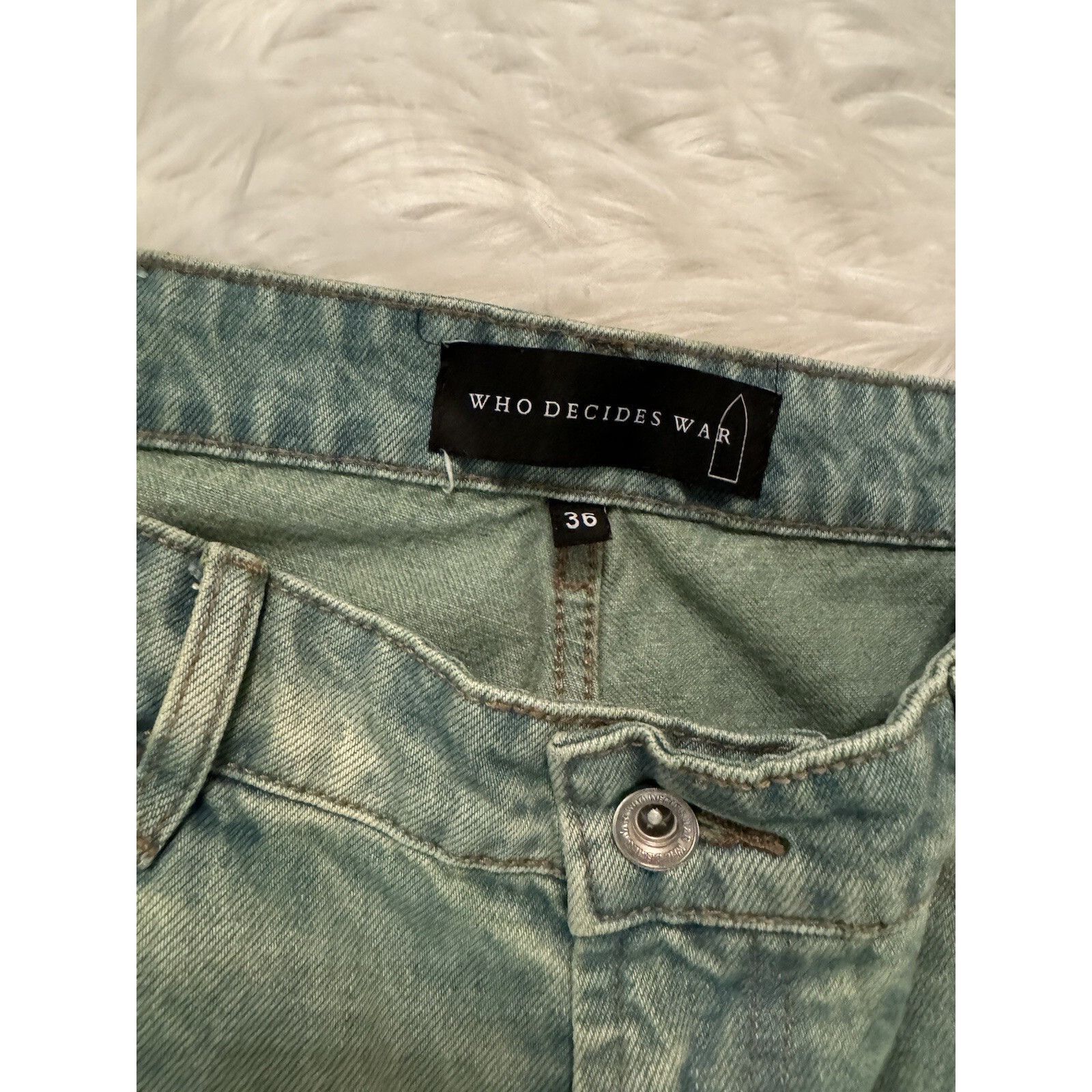 Who Decides War Who Decides War Sandy Lane Fusion Denim Jeans 36 Size US 36 / EU 52 - 5 Thumbnail